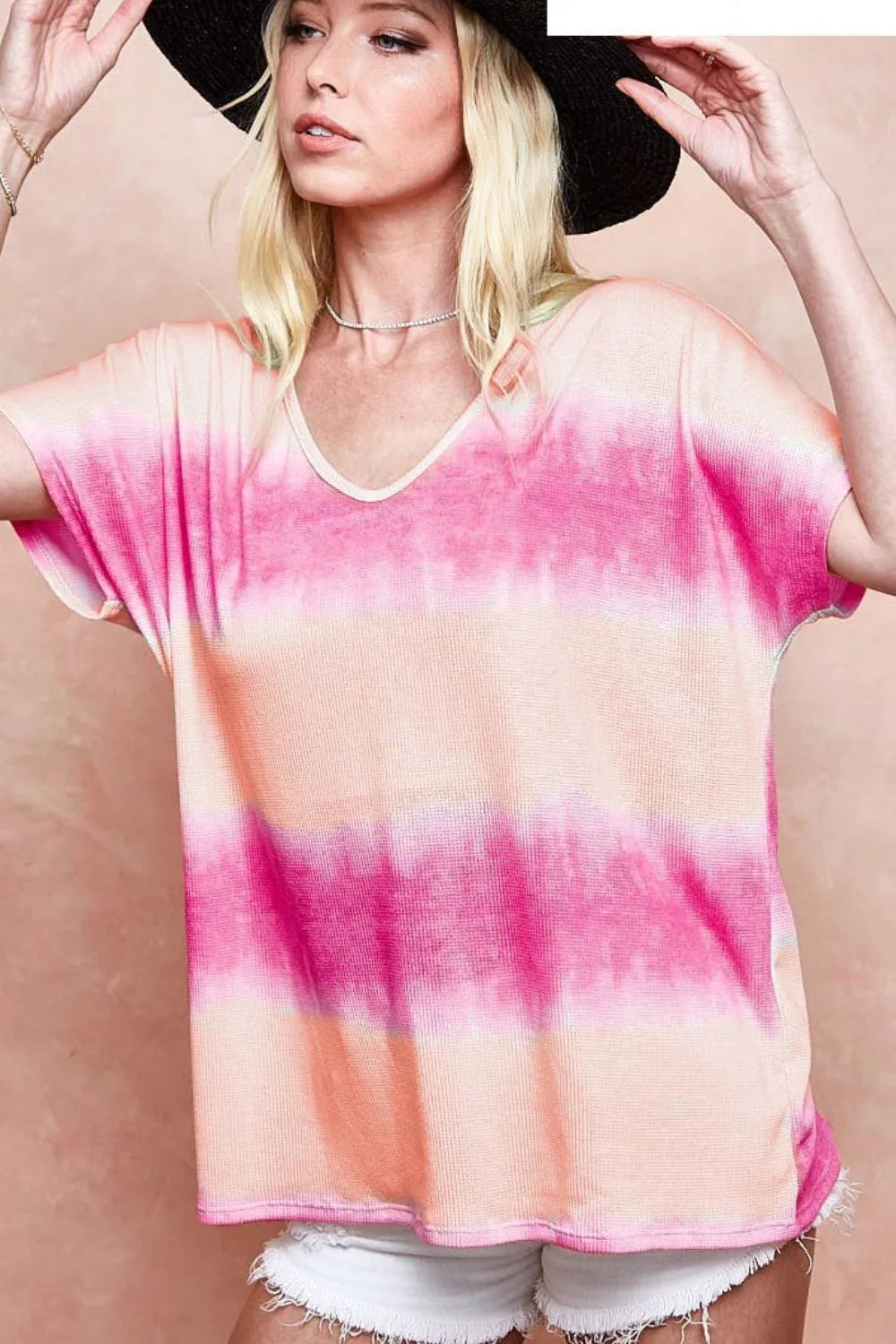 Preppy Tiedye Hacci Knit Top by BiBi