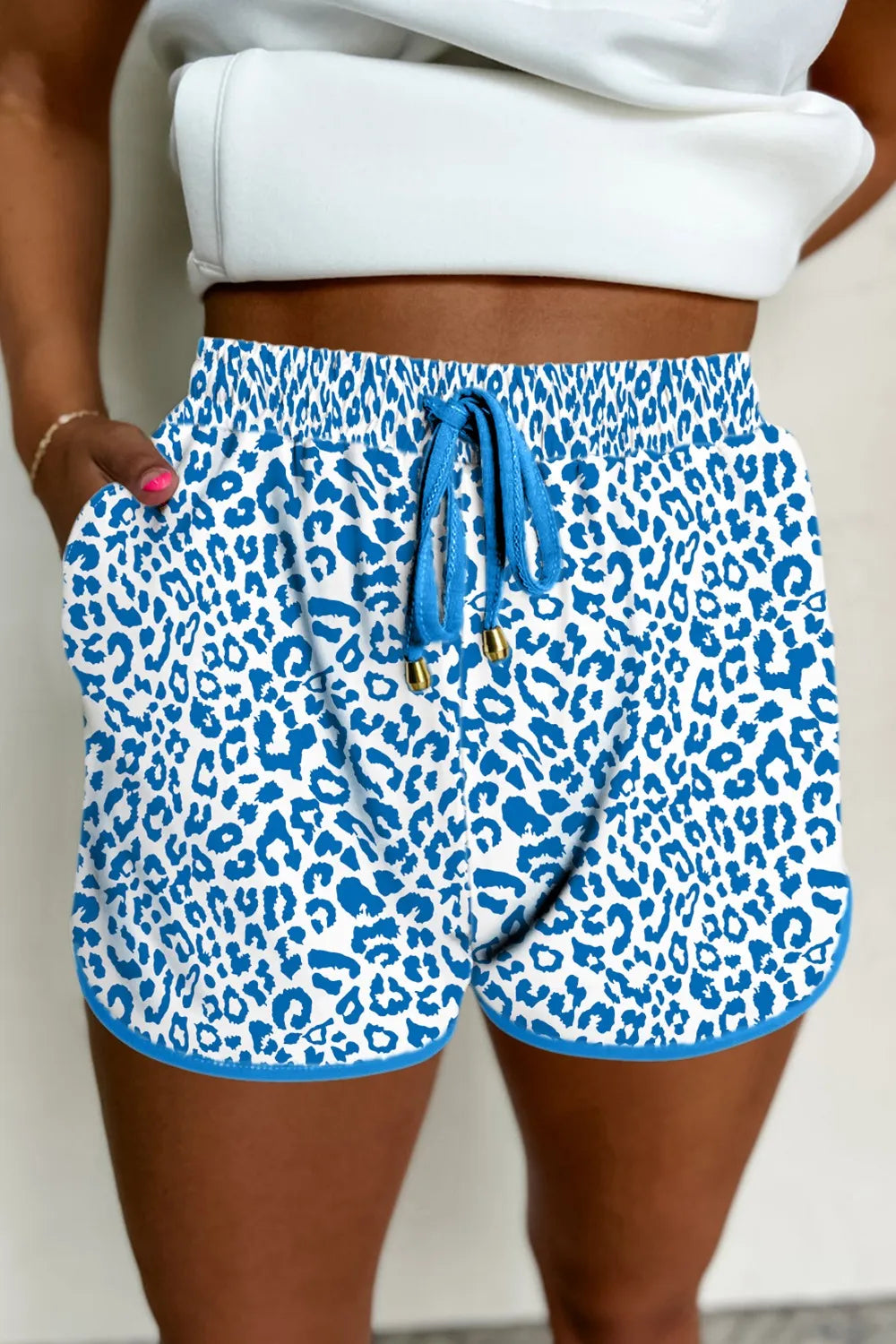 Leopard Drawstring Shorts