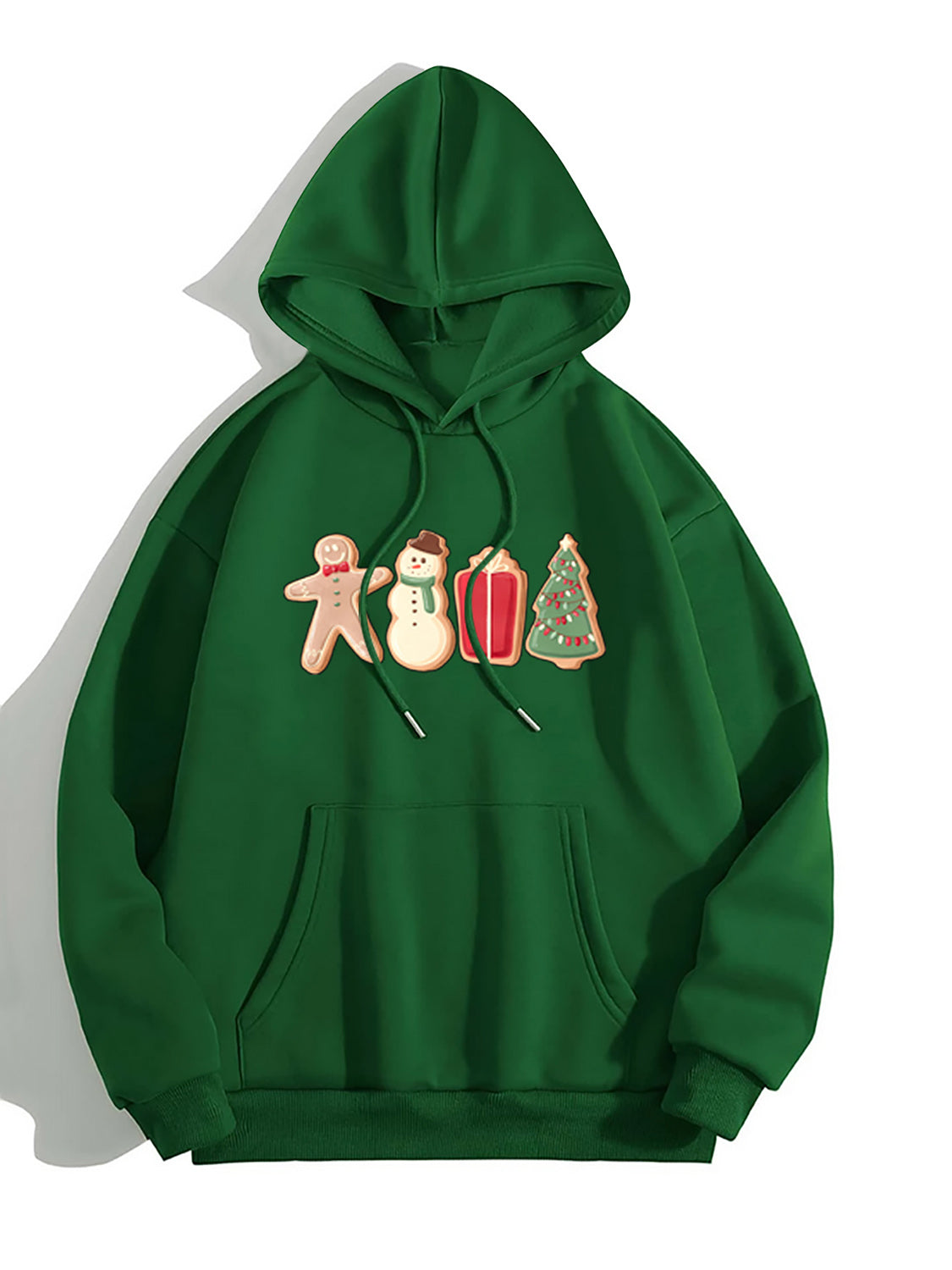 Graphic Preppy Hoodie with Drawstring and Pocket