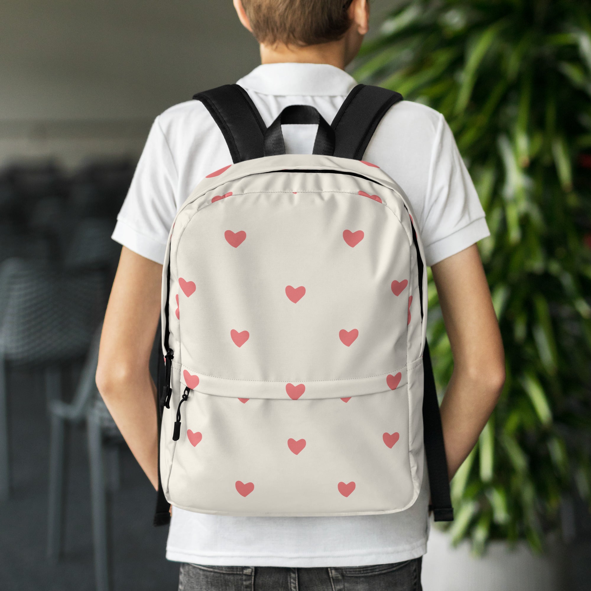 Cute Red Little Hearts Pattern Backpack