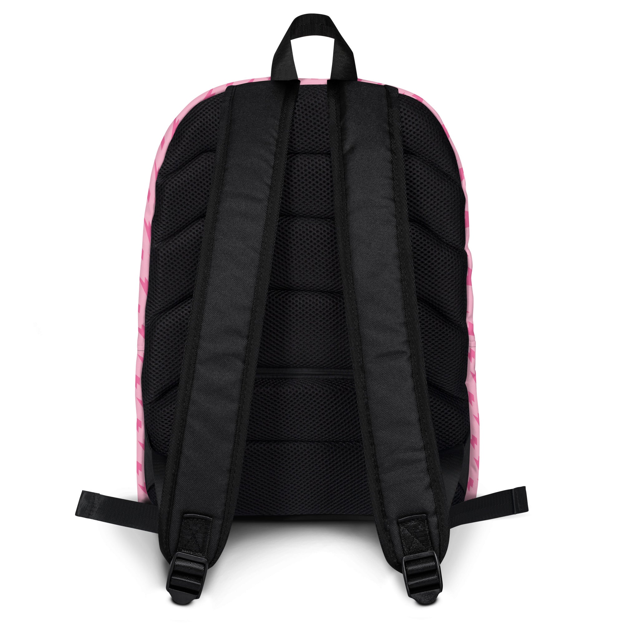Pink Preppy Aesthetic Lightning Bolts School Backpack