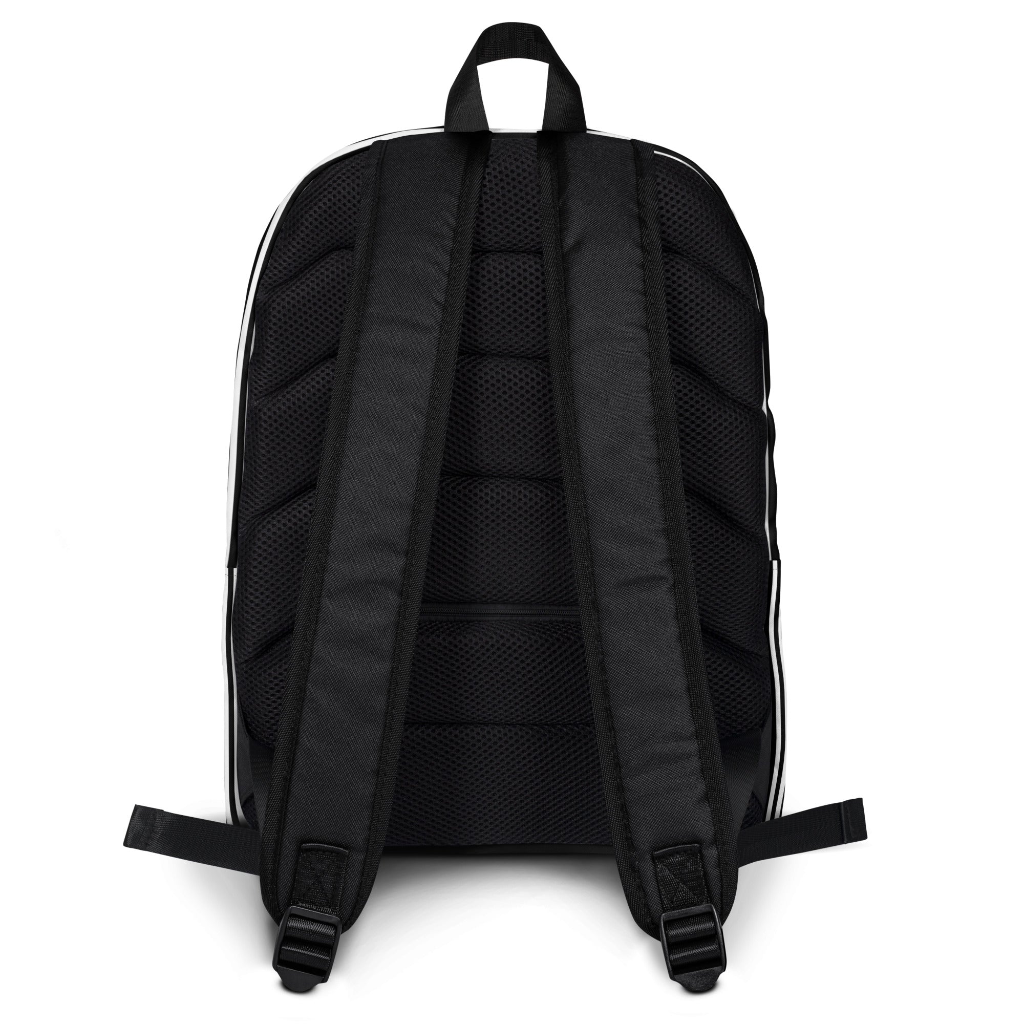 Preppy Black & White Horizontal Striped Lines Backpack