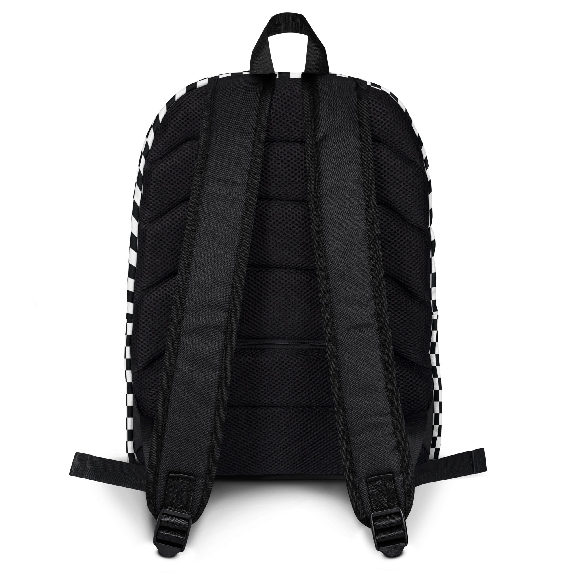 Preppy Black and White Checkered Backpack