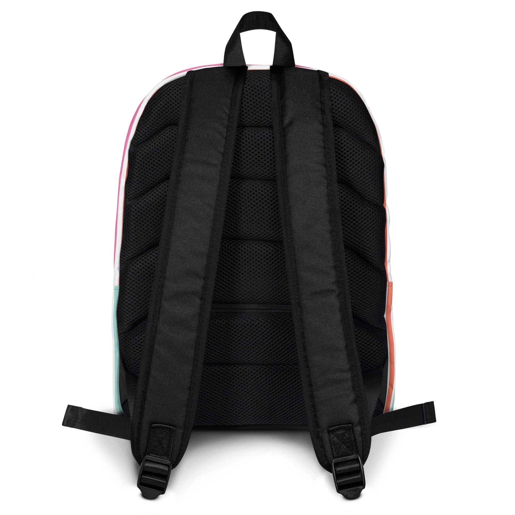Preppy Fashion Pink Striped Ladies Waterproof Backpack