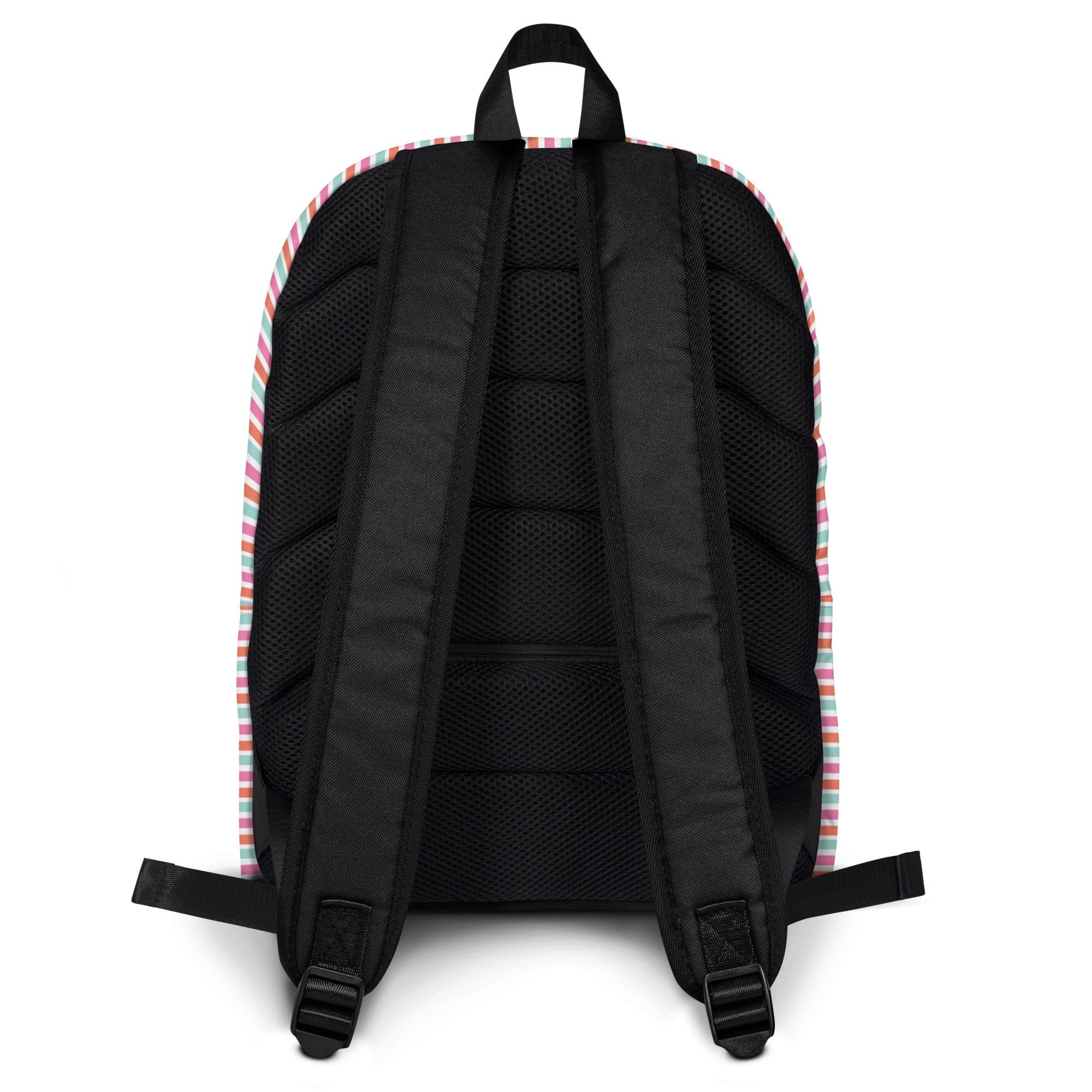 Preppy Fashion Multicolor Striped Ladies Designer Backpack