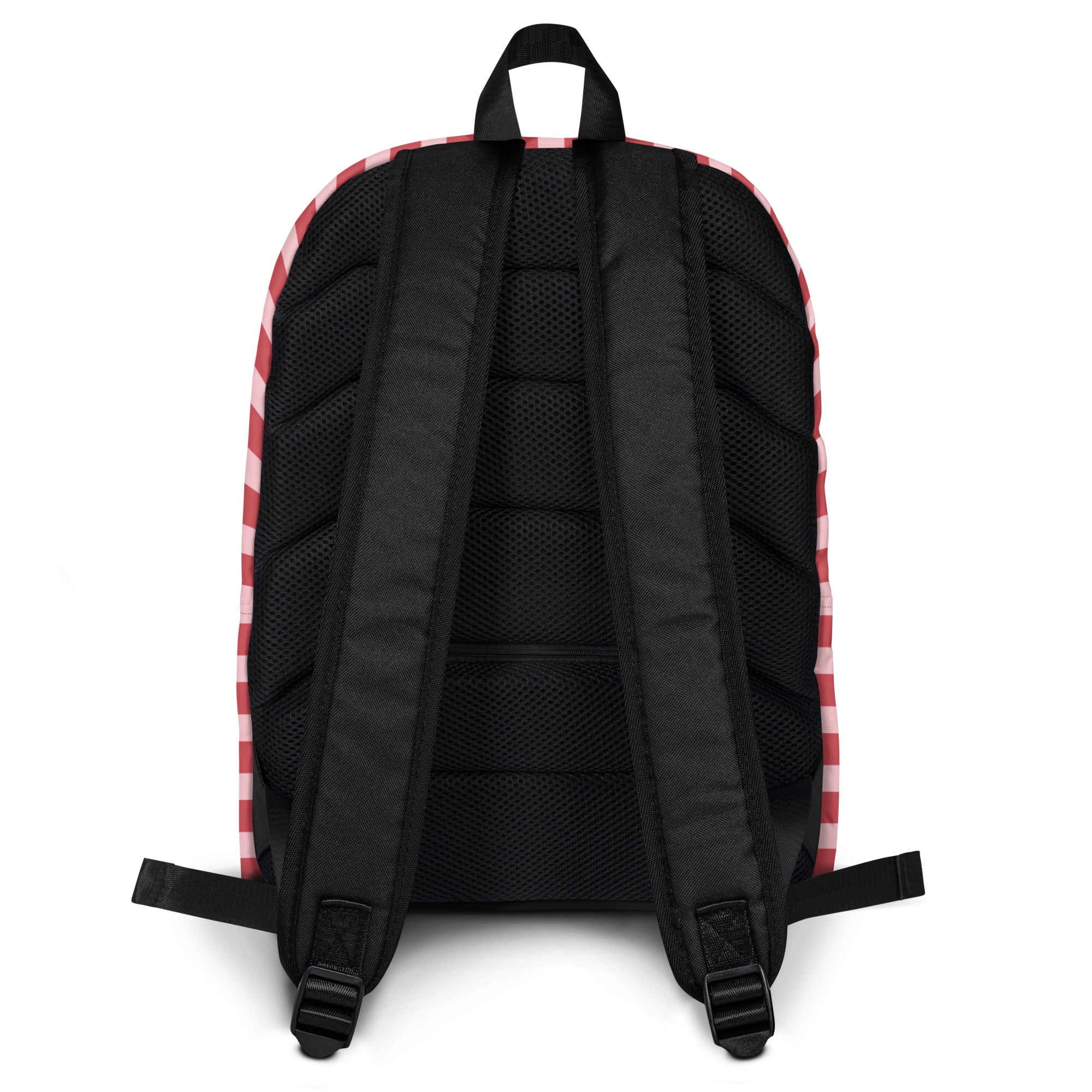 Preppy Pink Red Stripe Cute Aesthetic Backpack