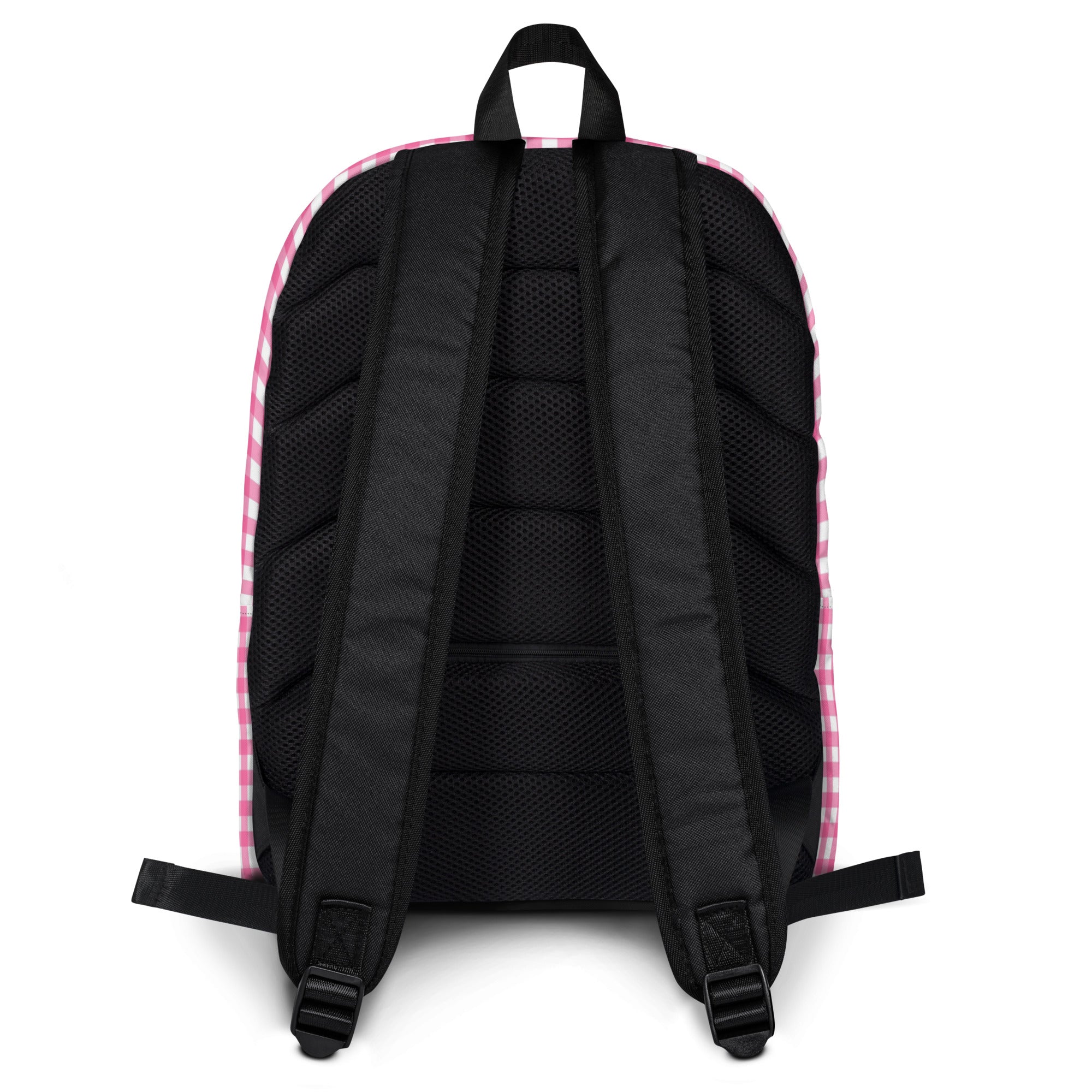Preppy Pink Cute Gingham Summer Backpack for Girls