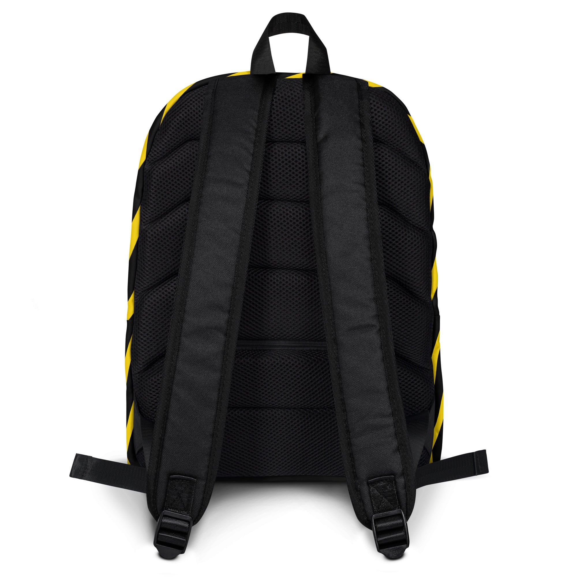 Trendy Black & Yellow Geometric Backpack