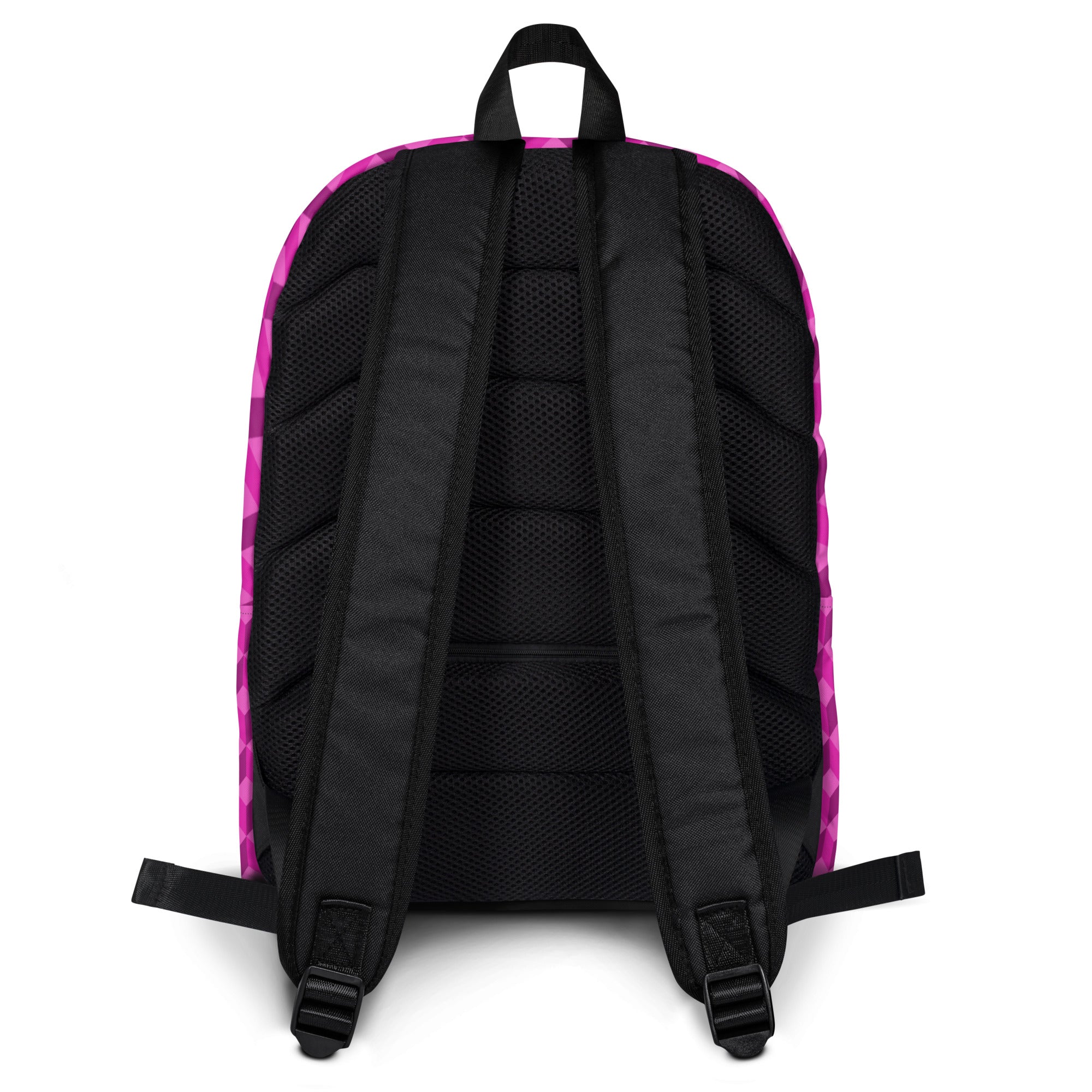 3d Geometric Cubes Optical illusion Preppy Pink Backpack