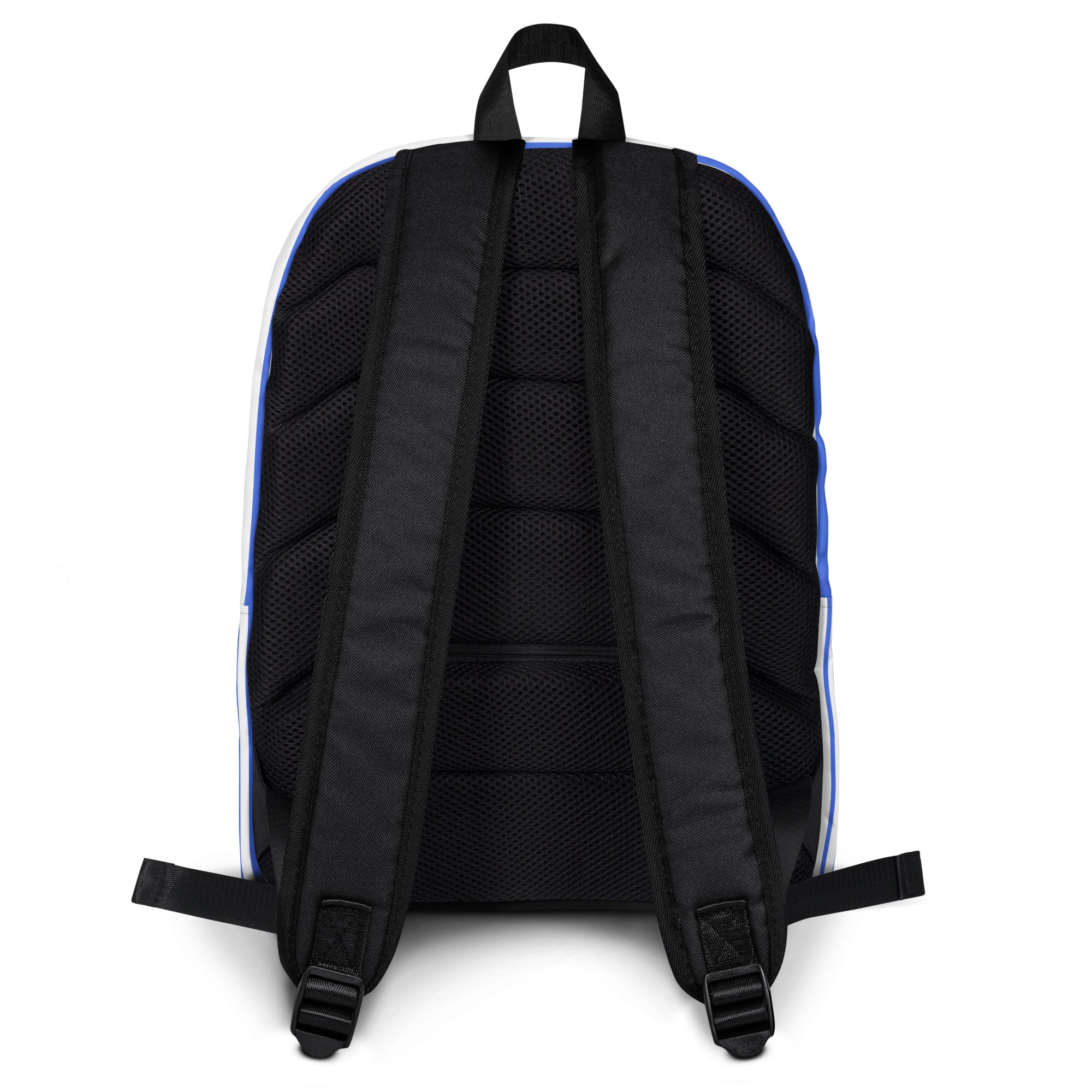 Nautical Striped Blue & White Horizontal Streaks Lines Backpack
