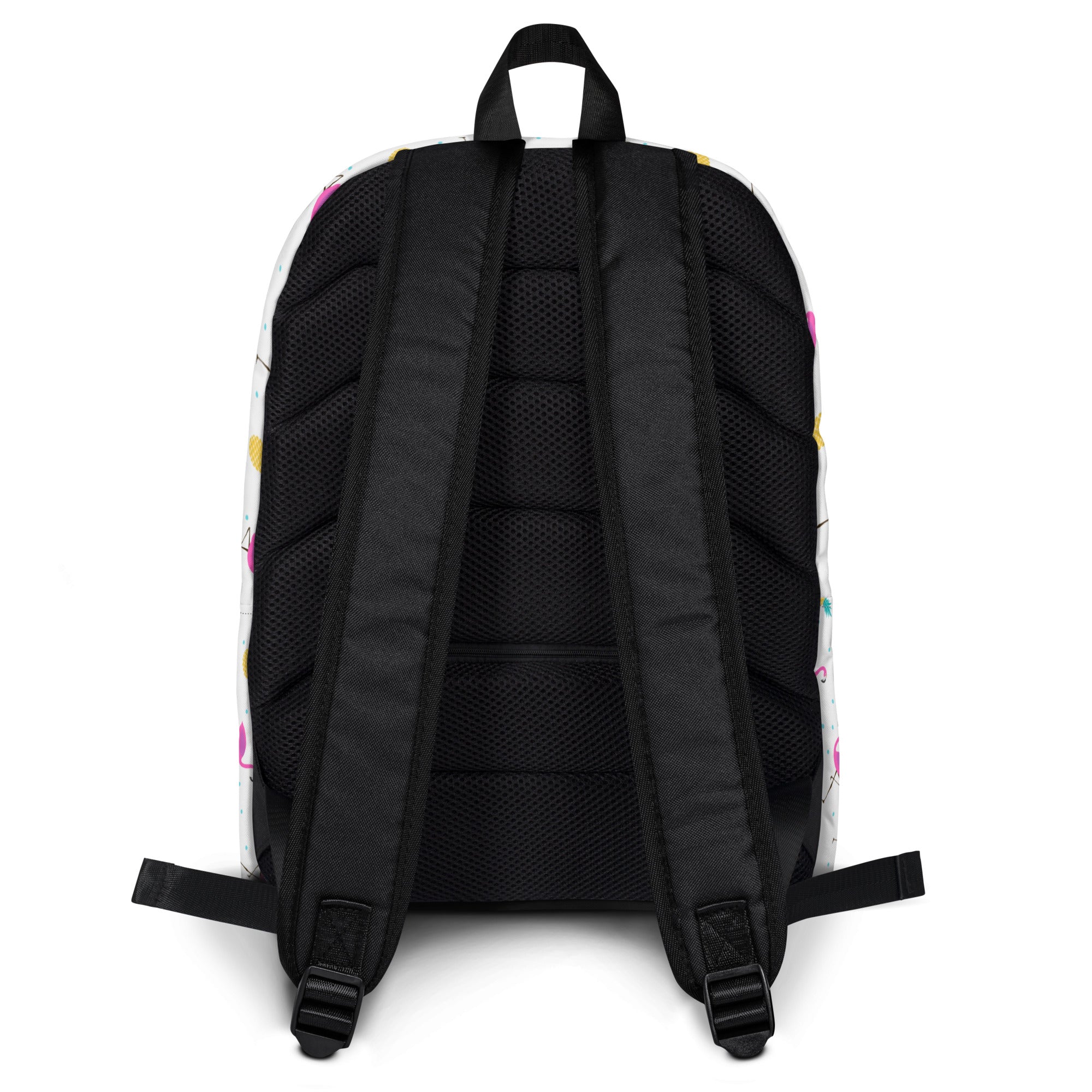 Lightweight Tropical Pineapple Pink Flamingo Summer Backpack