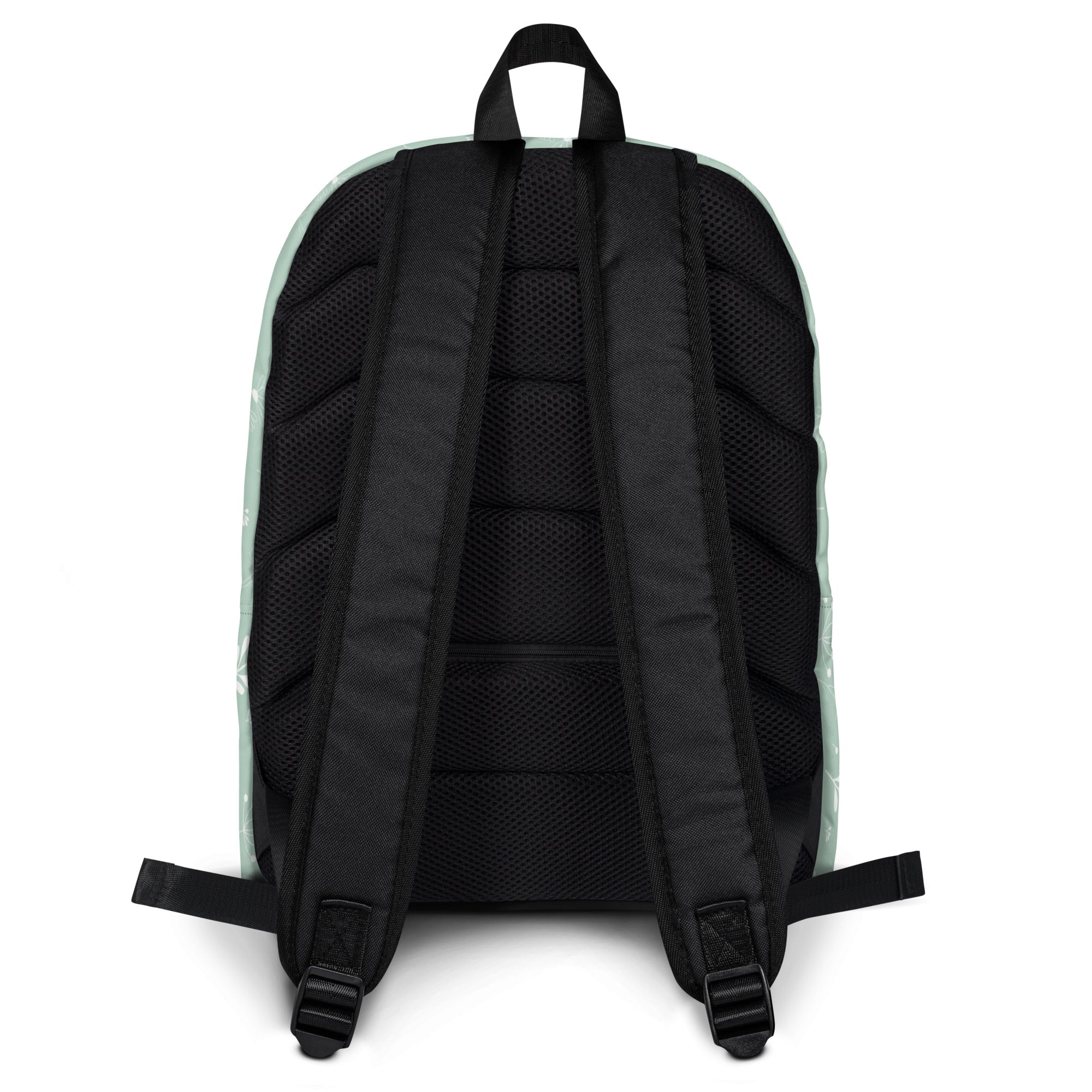 Pastel Green Clean Summer Seamless Floral Backpack