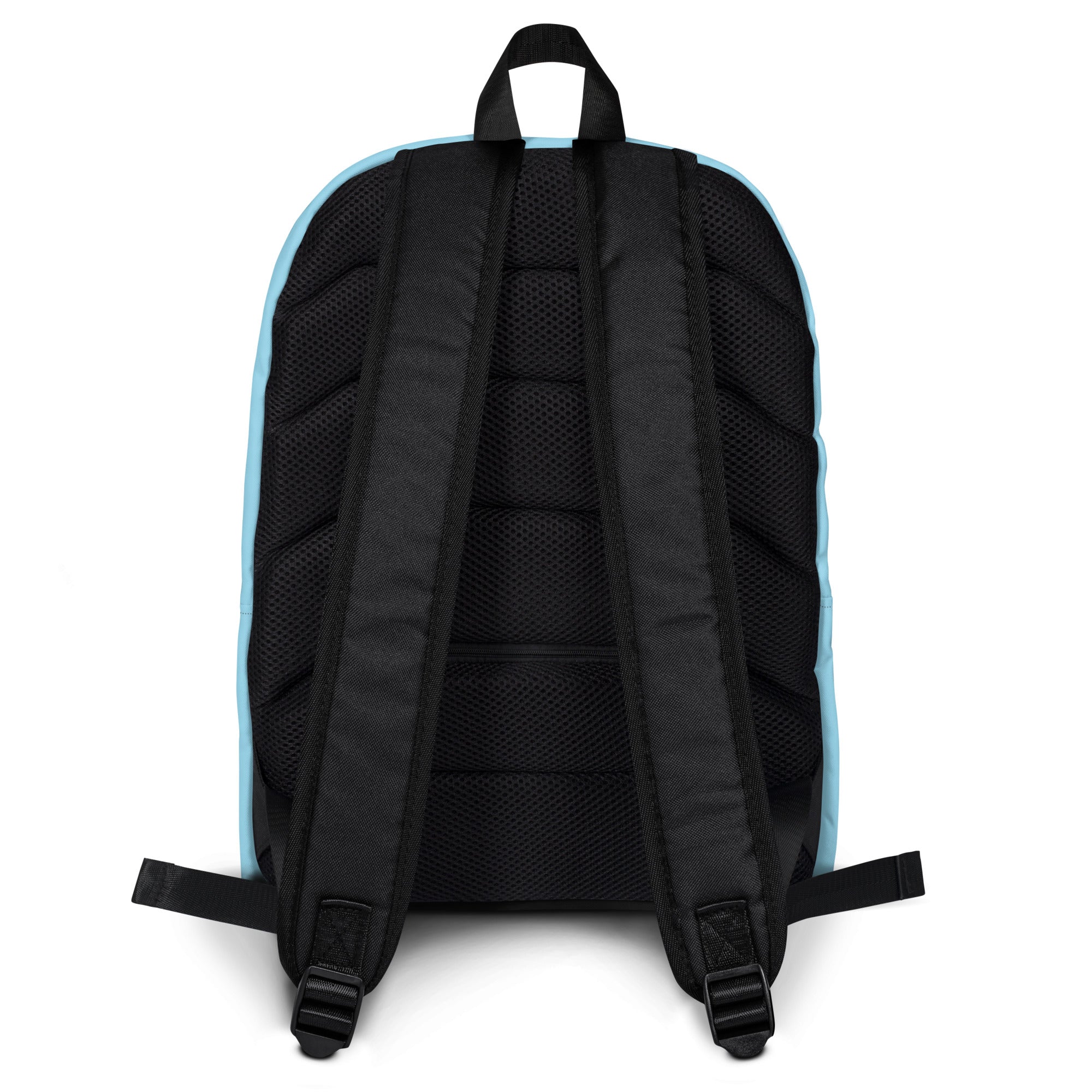 Preppy Light Baby Blue Medium Size Backpack for School & Travel