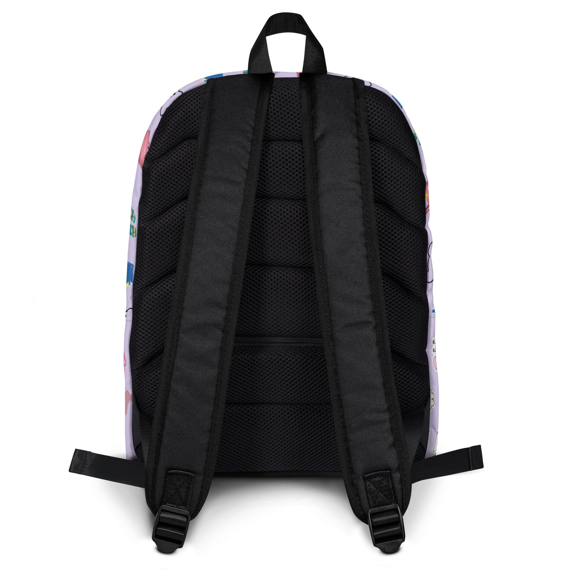 Preppy Cute Pins Print Purple Back to School Backpack for Girls