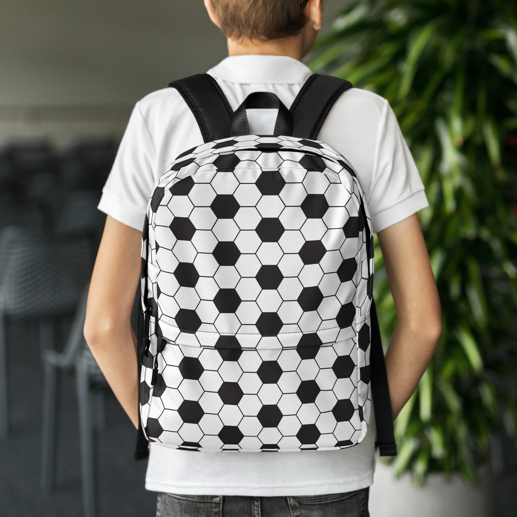 Trendy Football Print Sporty Medium Size Backpack Bag