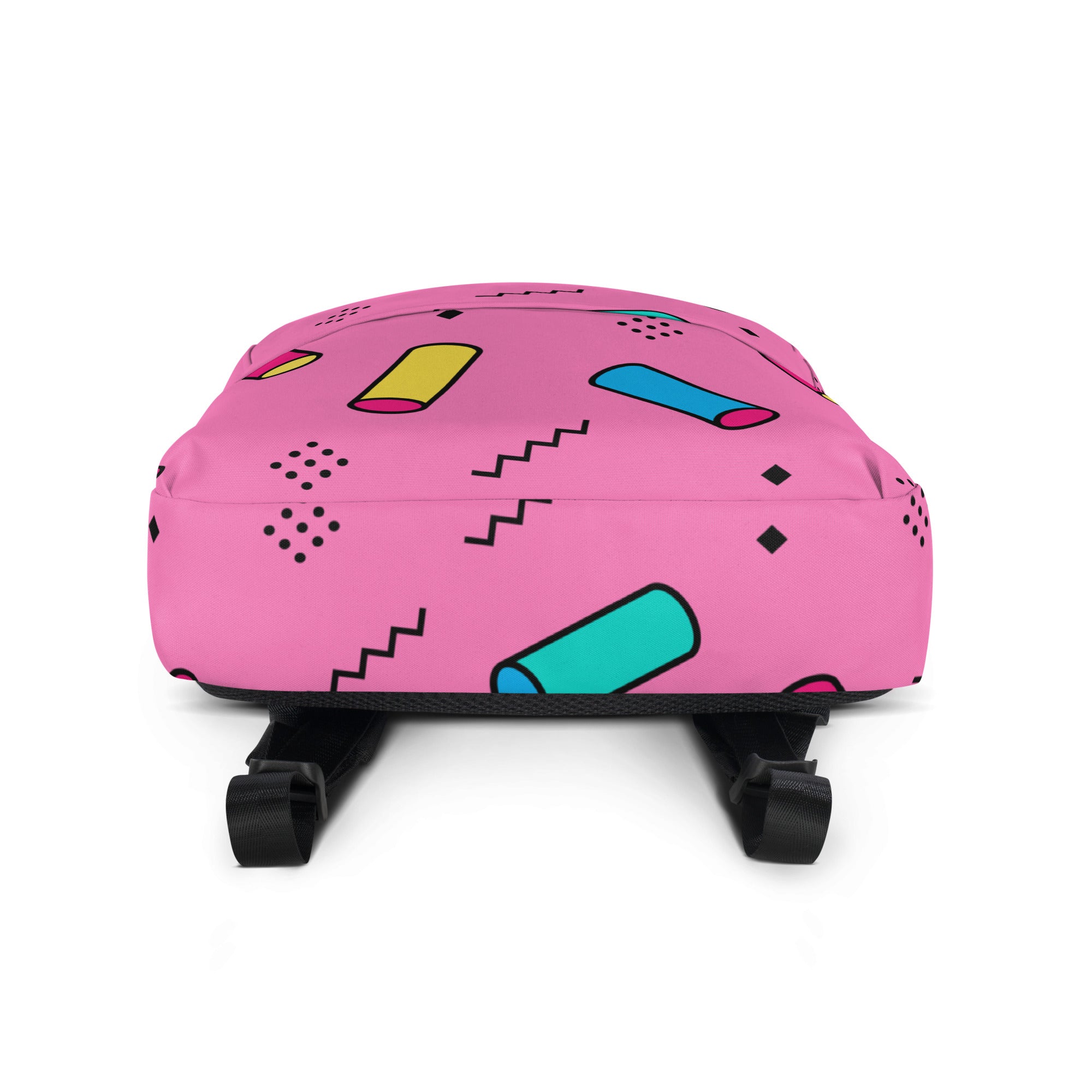 Preppy Memphis Geometric Pattern Backpack for All Ages