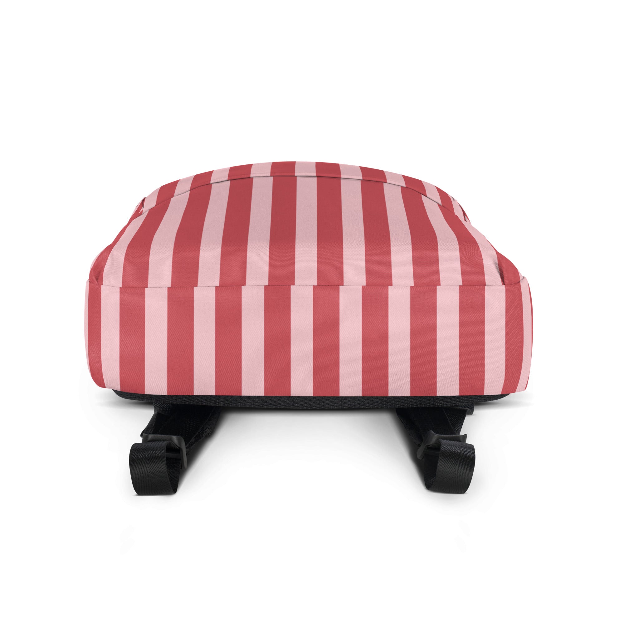 Preppy Pink Red Stripe Cute Aesthetic Backpack