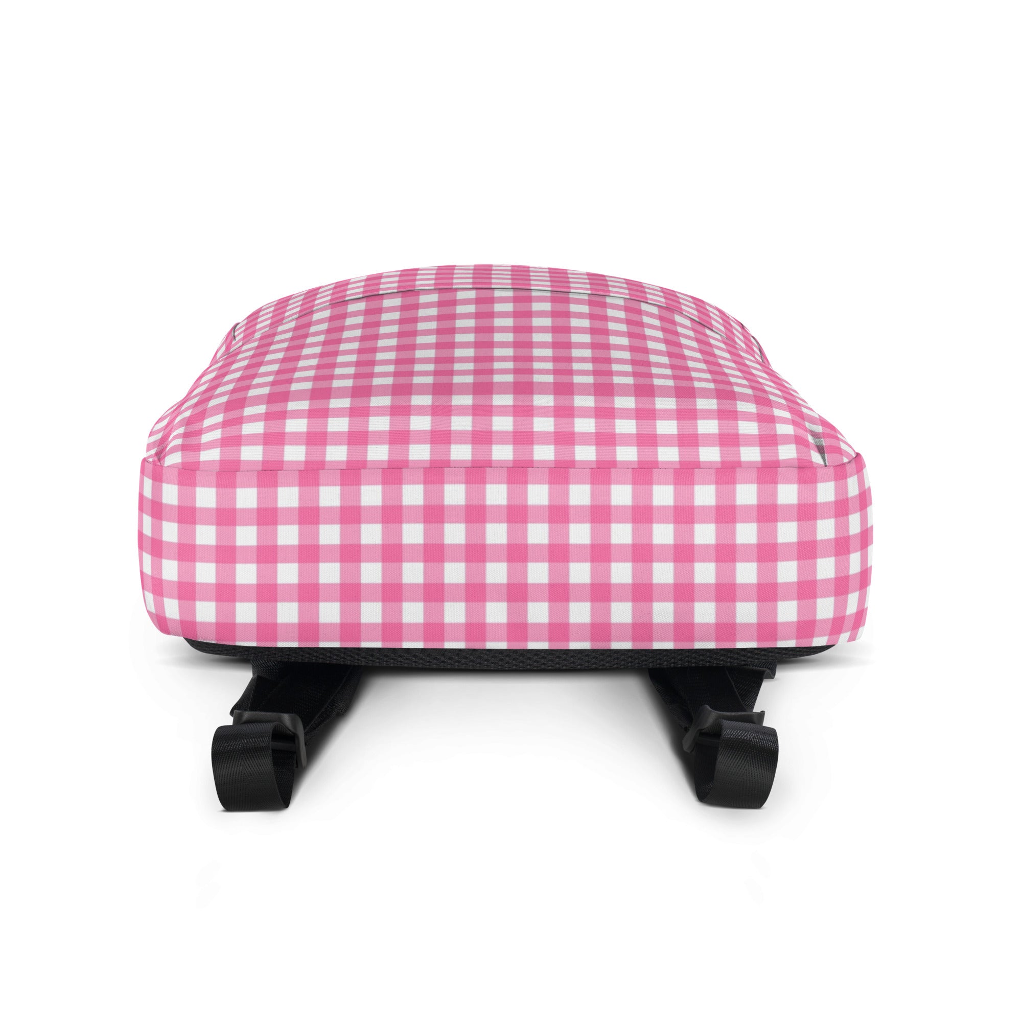 Preppy Pink Cute Gingham Summer Backpack for Girls
