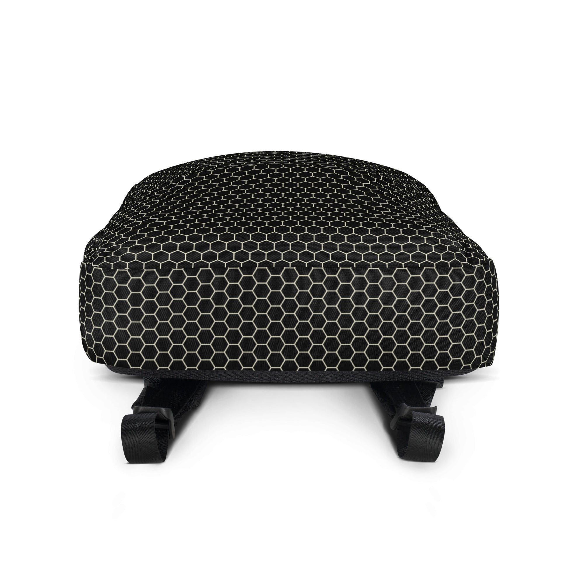 Trendy Beehive Honeycomb Black Hexagon Geometric Backpack