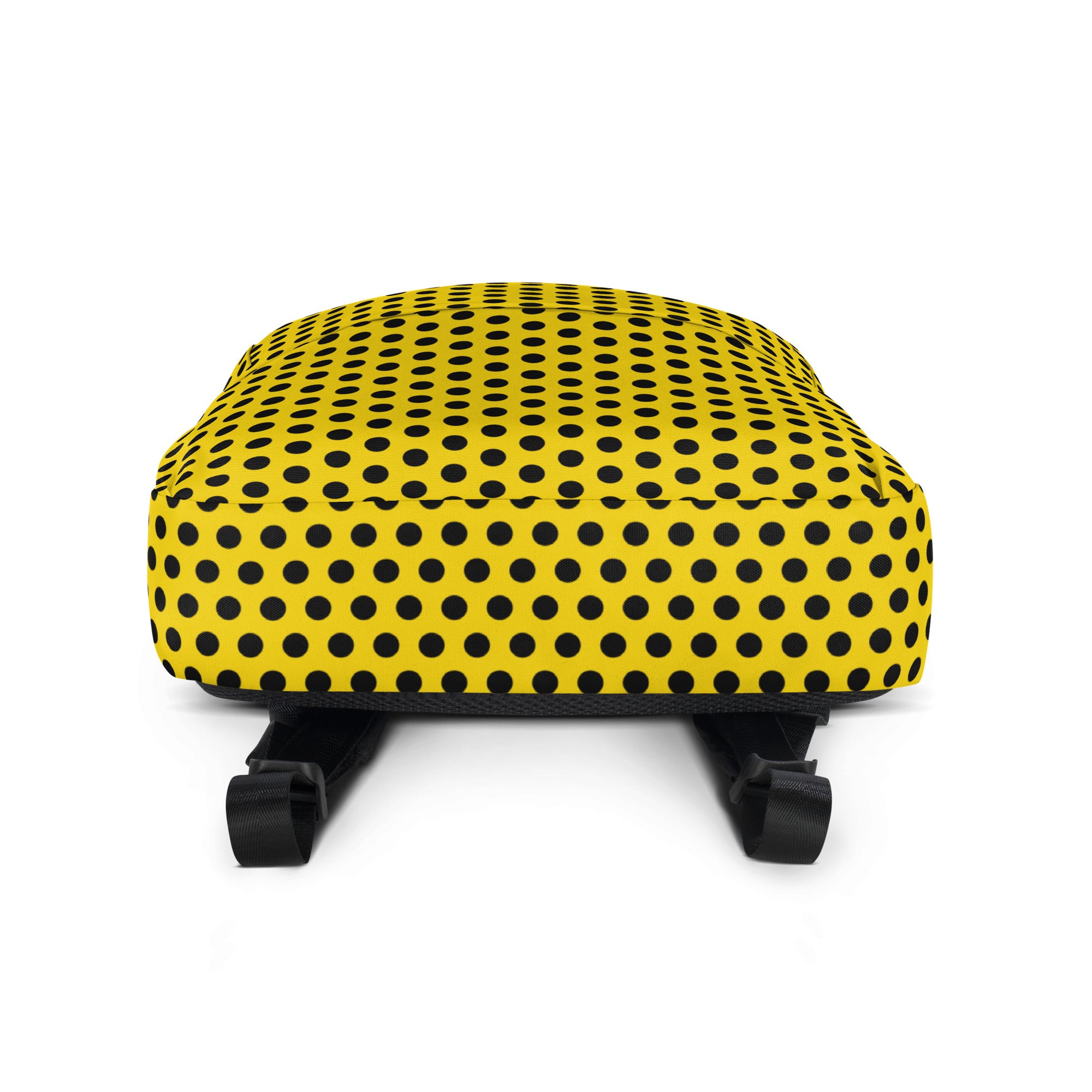 Vintage Black Polka Dot Yellow Summer Backpack