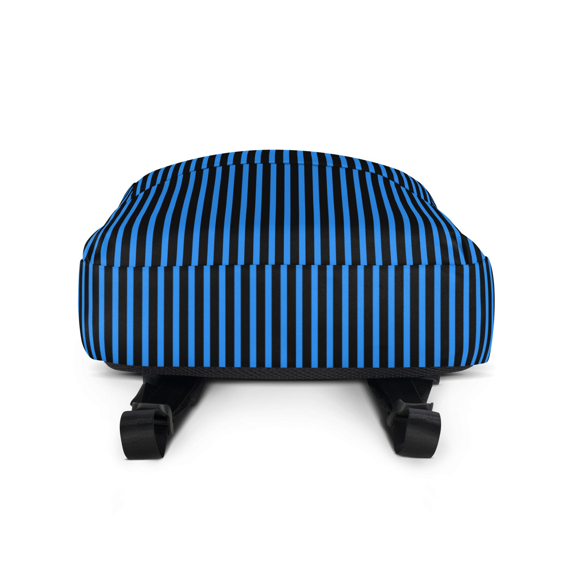 Minimal Black Stripes with Blue Lines Streaks Trendy Backpack