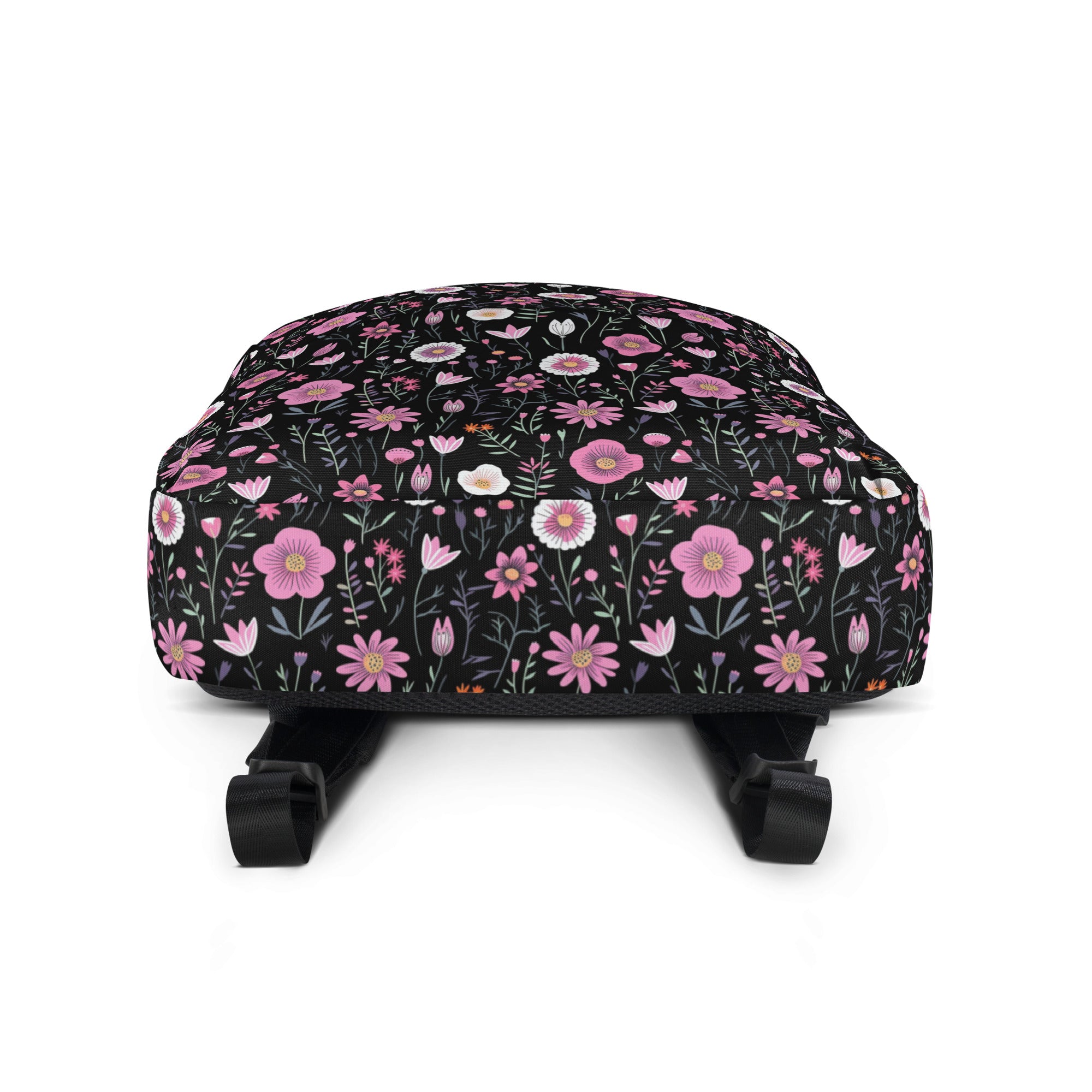 Black Floral Backpack for Laptops Books & School