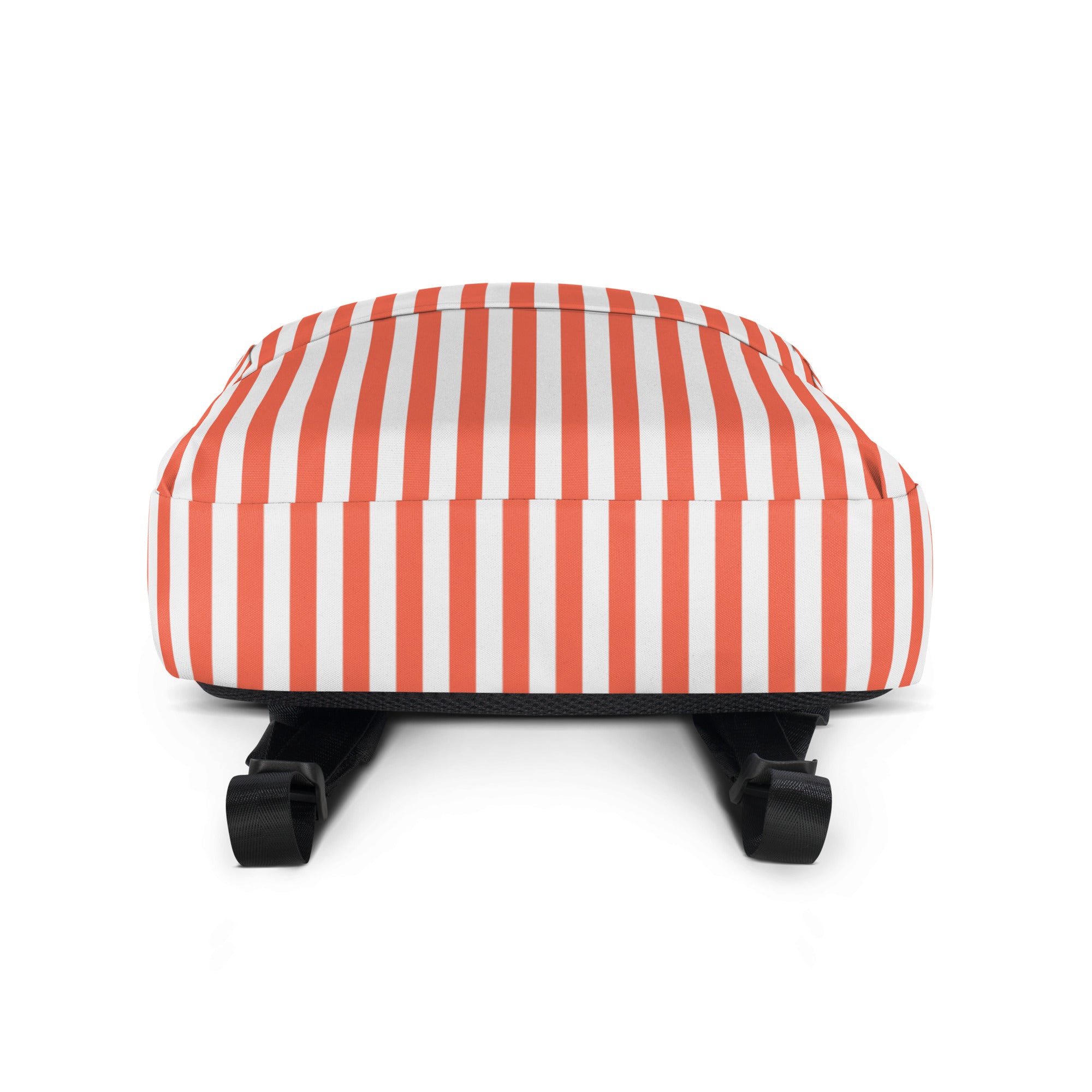 White and Orange Stripes Carry On Travel Backpack