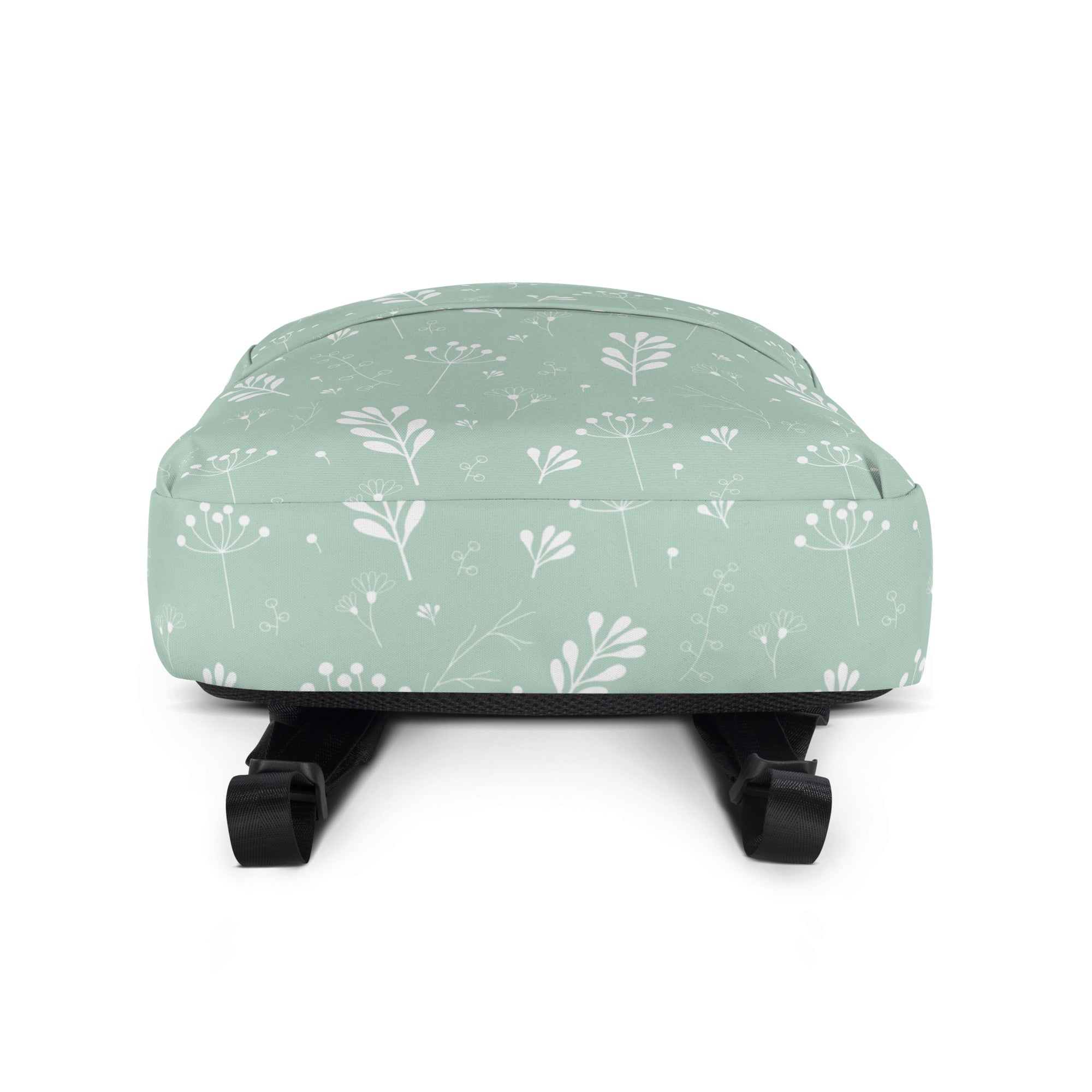 Pastel Green Clean Summer Seamless Floral Backpack