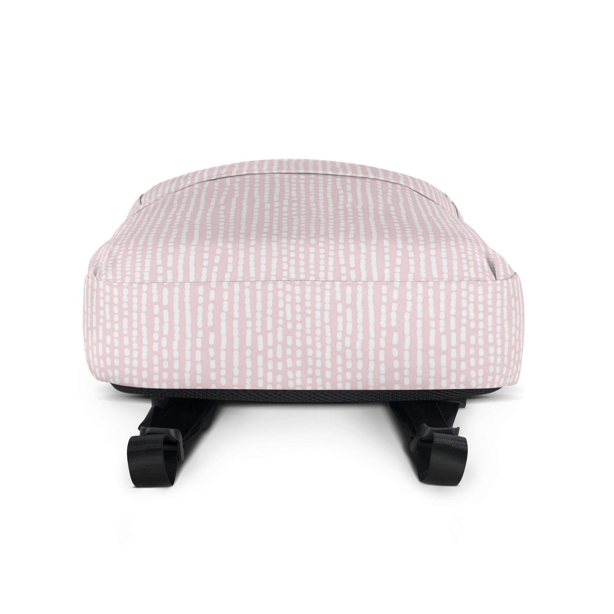 Cute Rose Pink Irregular Striped Print Backpack