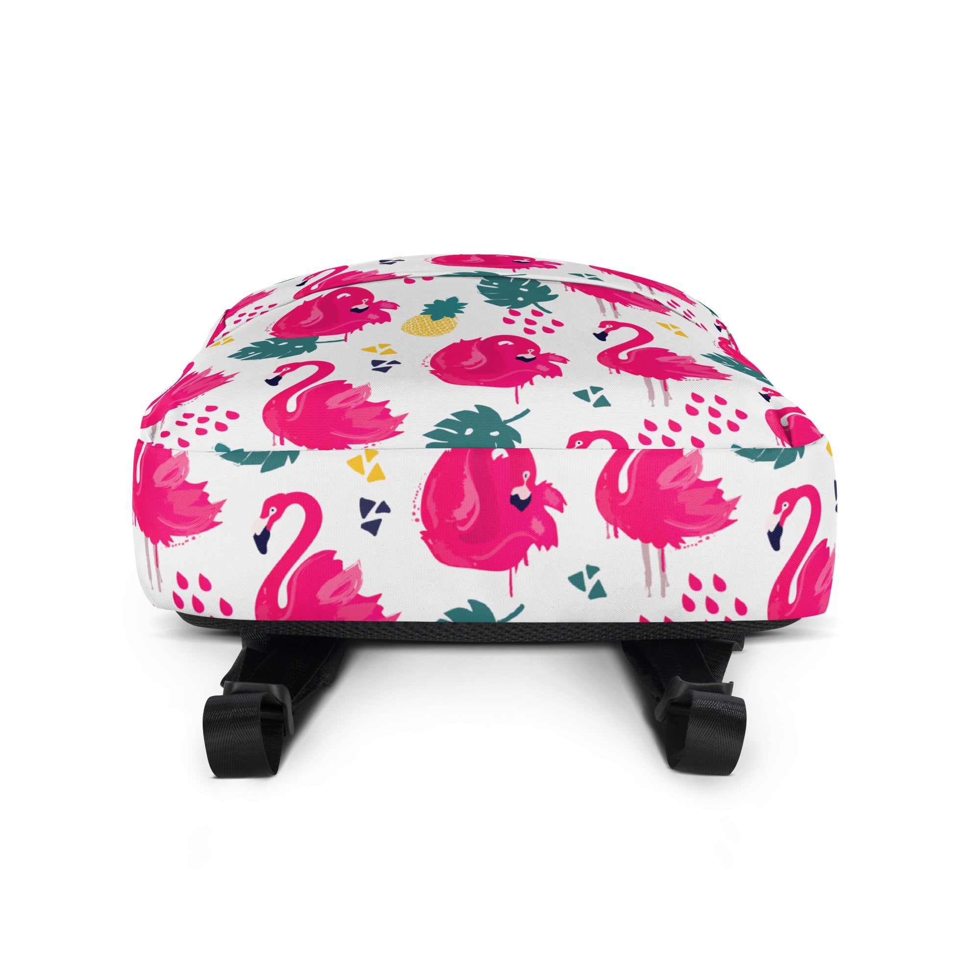 Preppy Pink Southern Flamingo Print Summer Beach Backpack