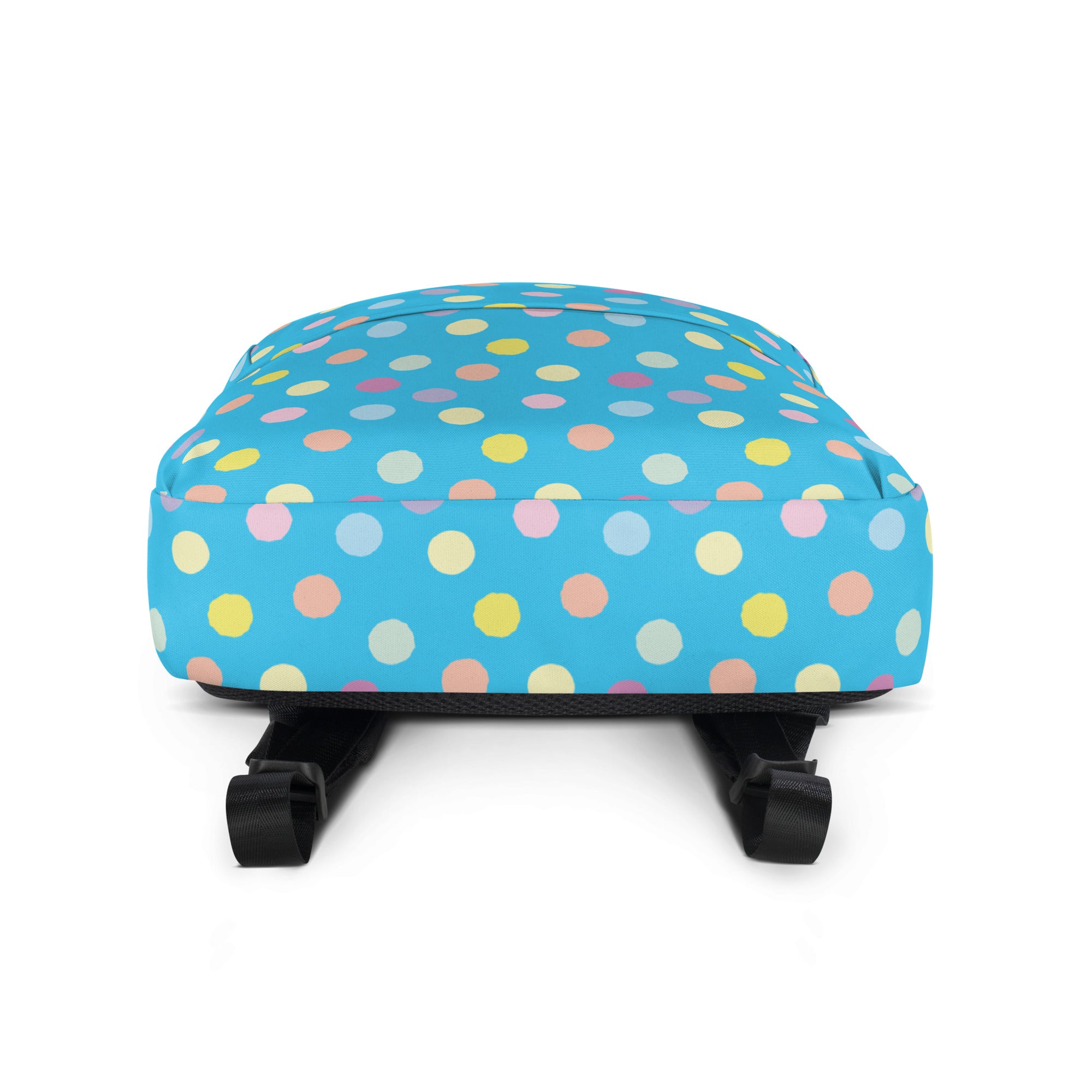 Cute Colorful Polka Dot Preppy Blue School Backpack