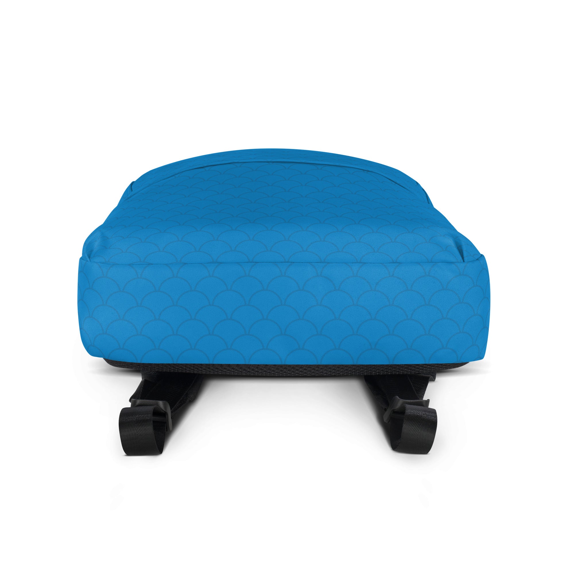Blue Neutral Fish Scale Pattern Waterproof Backpack Bag