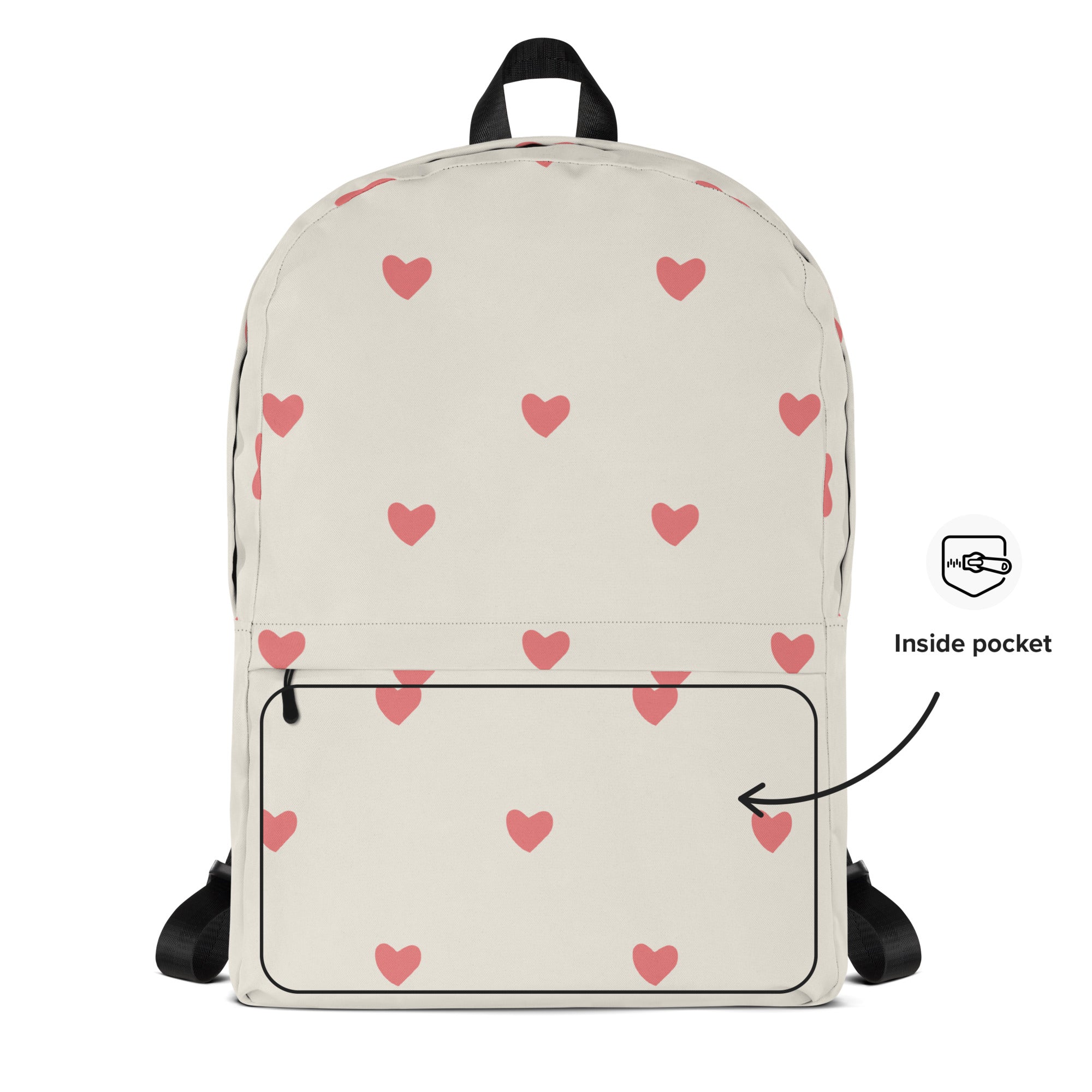 Cute Red Little Hearts Pattern Backpack