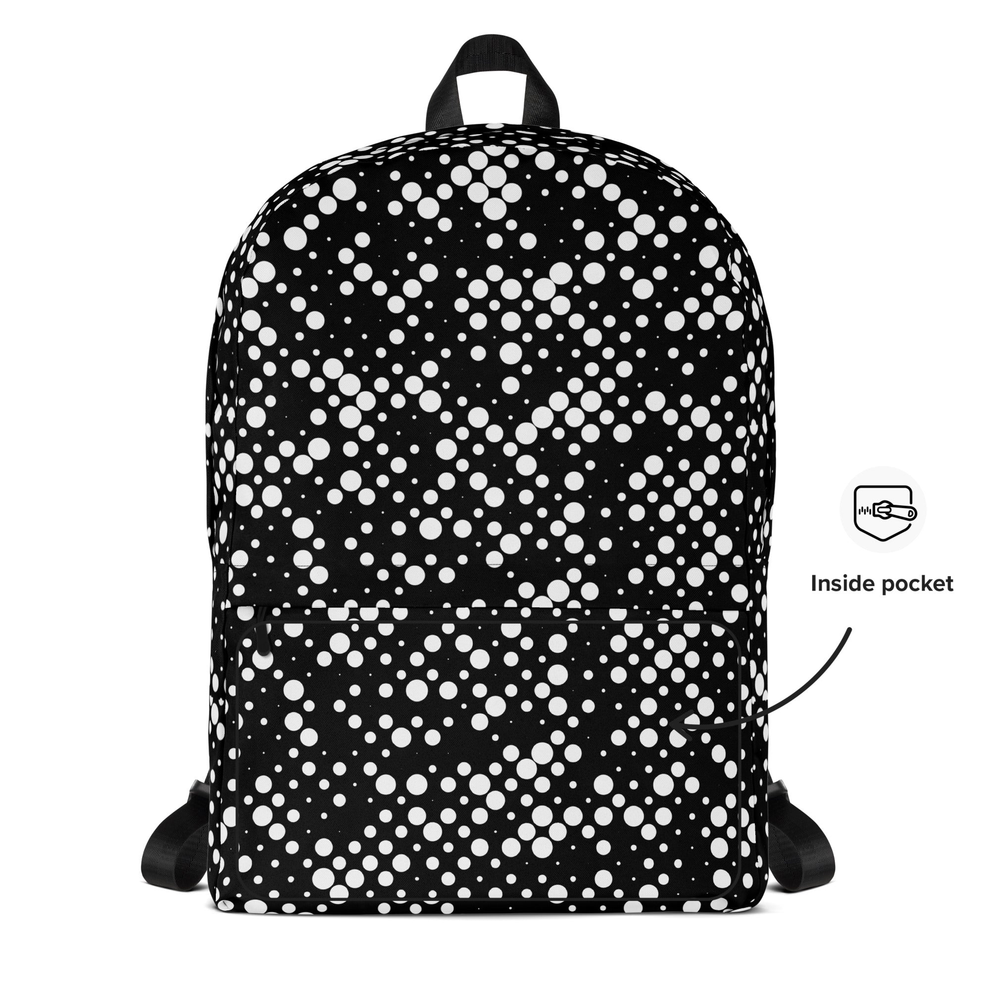 Minimal Geometrical Halftone Circle Bubbles Print Backpack