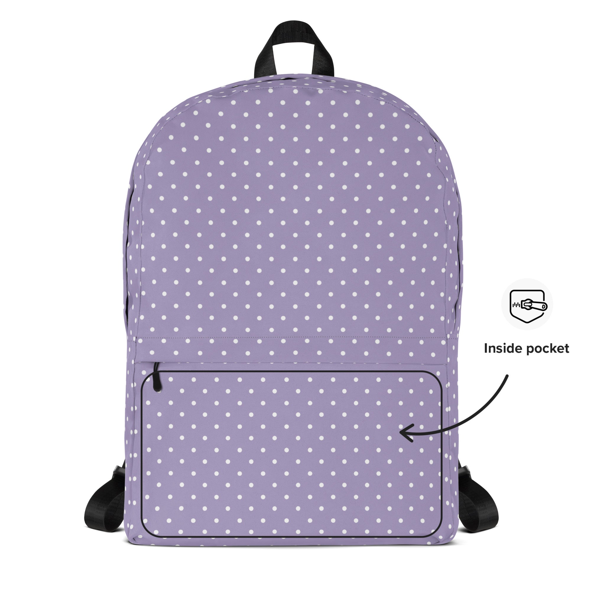 Preppy Purple Vintage Mini Polka Dot Aesthetic Backpack