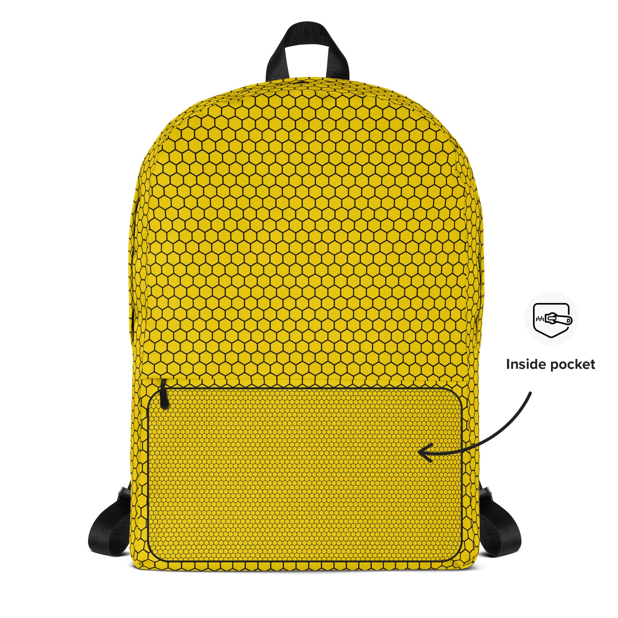 Trendy Bees Hive Honeycomb Yellow Hexagon Geometric Backpack