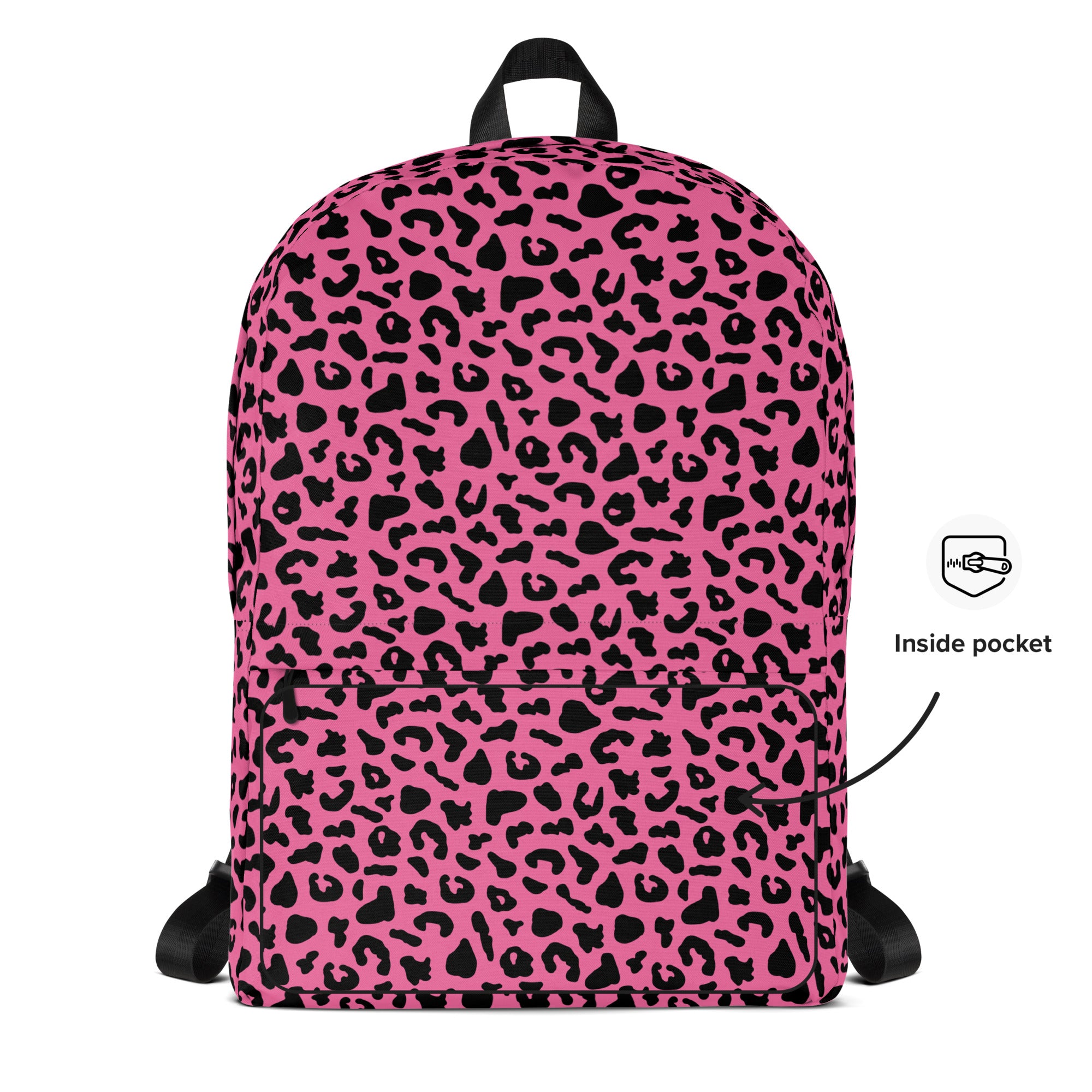 Preppy Pink Cheetah Print Back to School Backpack
