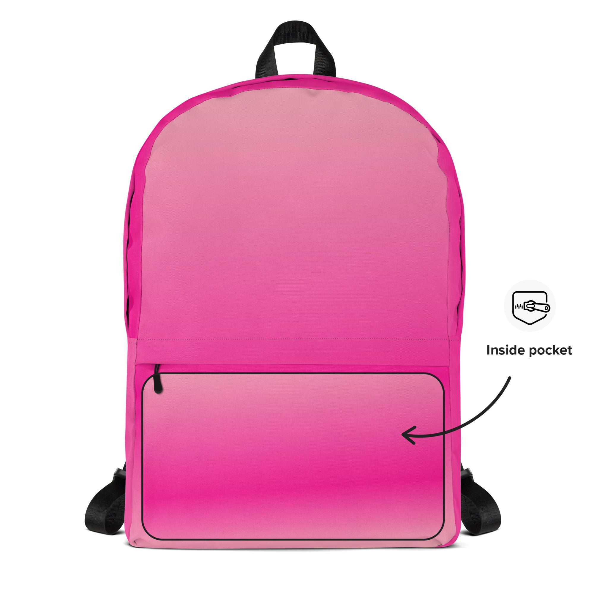 Preppy Pink Gradient Backpack for School & College