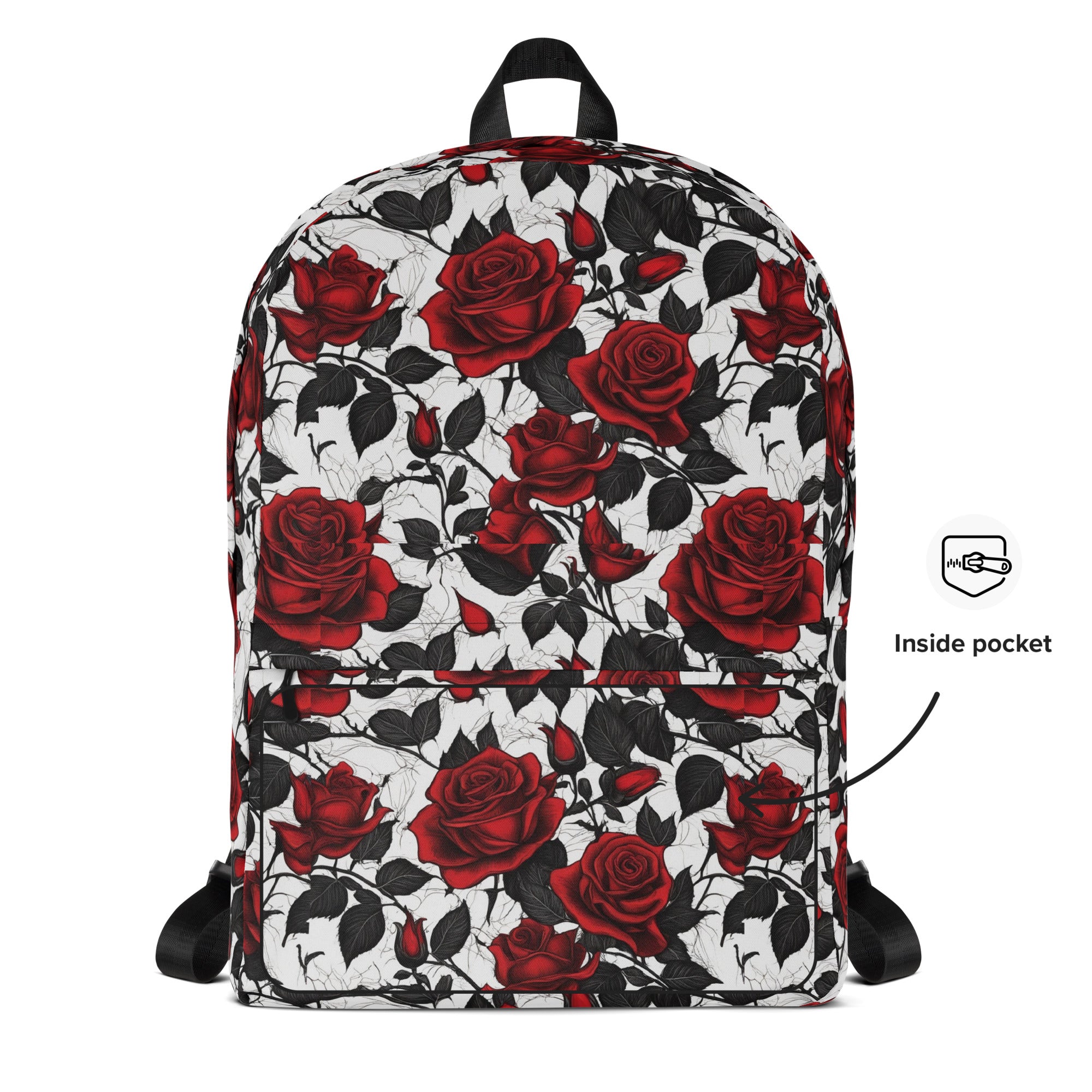 Vintage Style Fairytale Red Rose Backpack