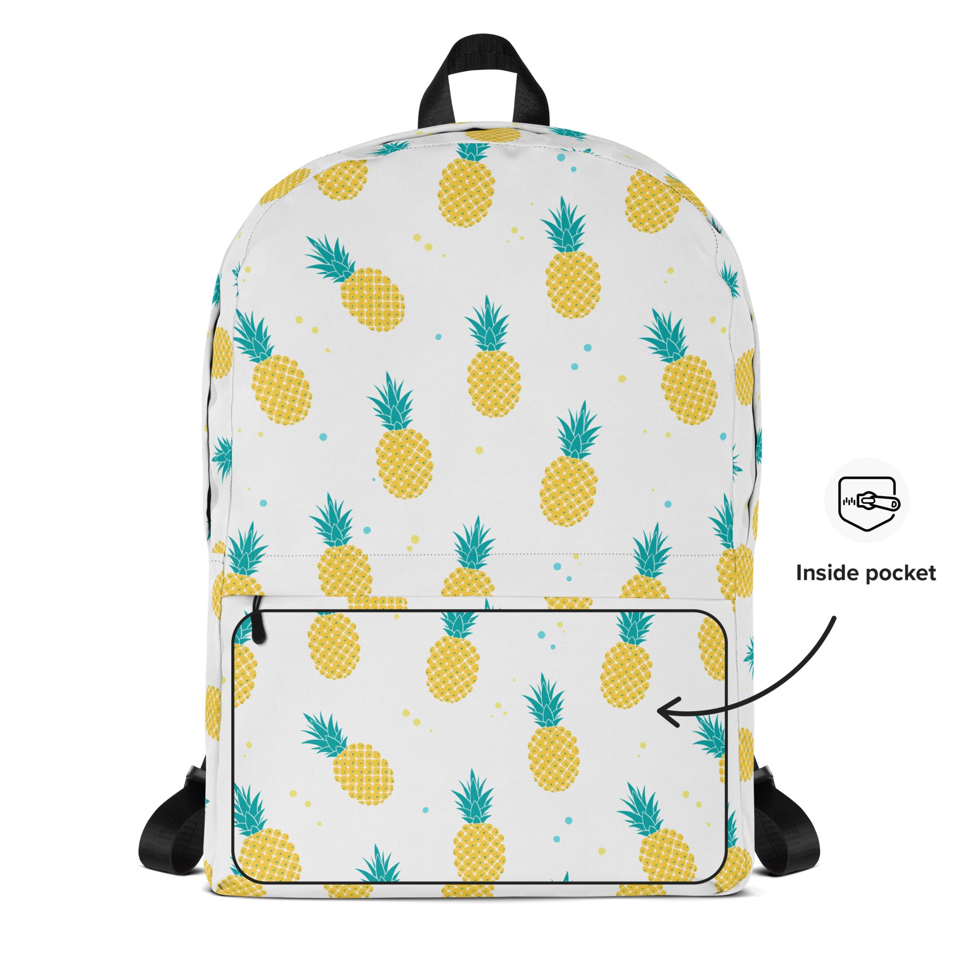 Tropical Fruit Pineapple Print Summer Backpack for School