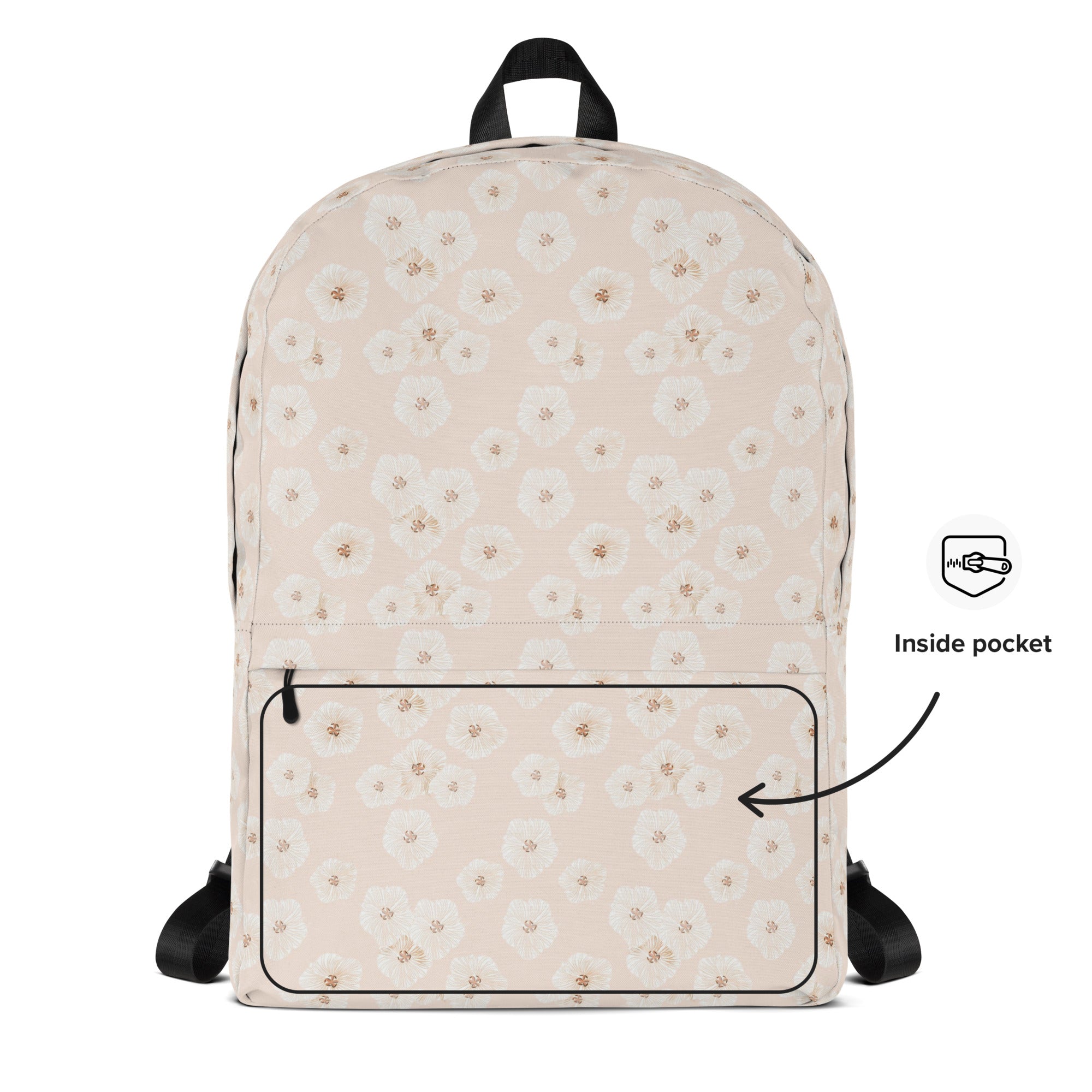 Aesthetic Pink Botanical Daisy Backpack for Summer