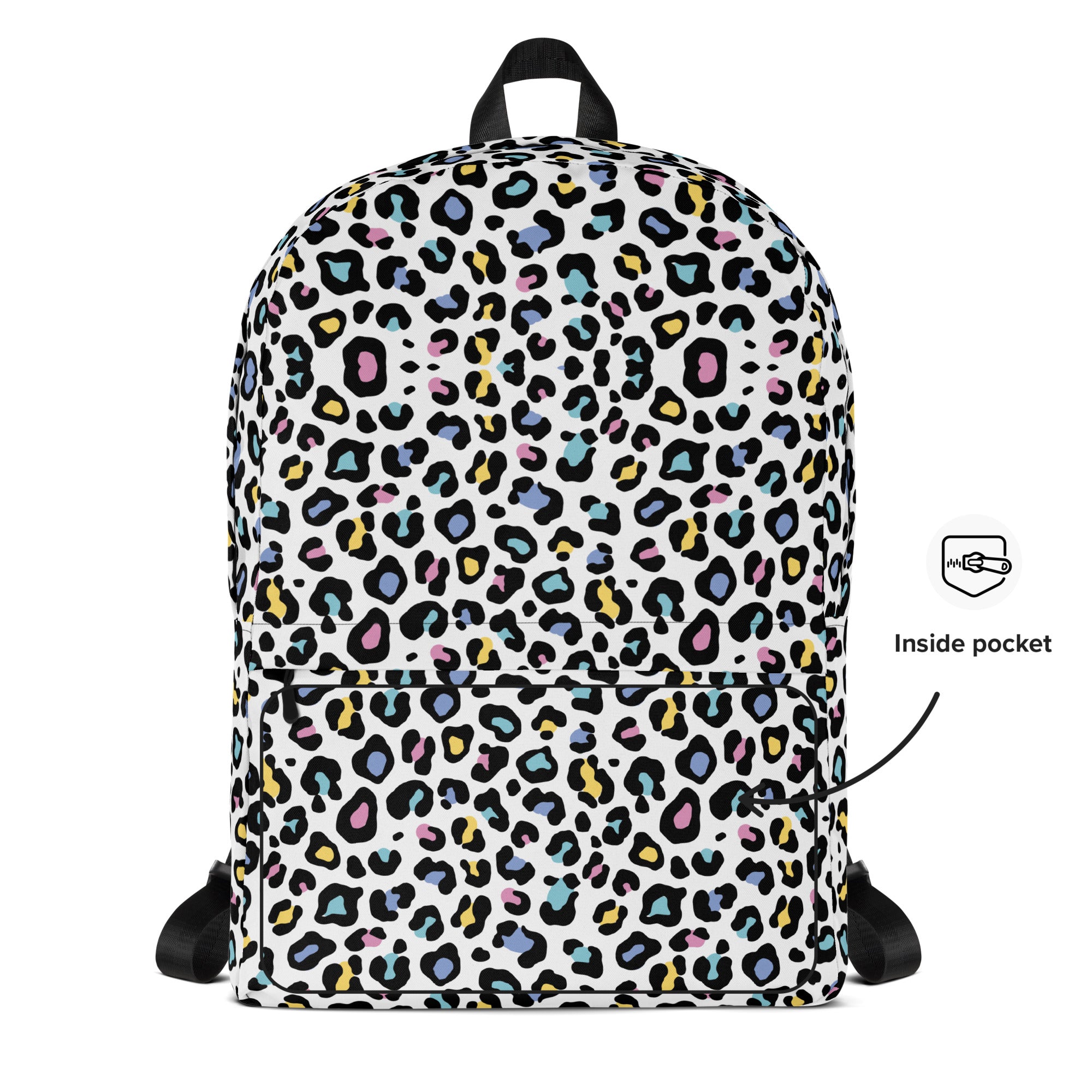 Colorful Leopard Print Women Laptop Backpack