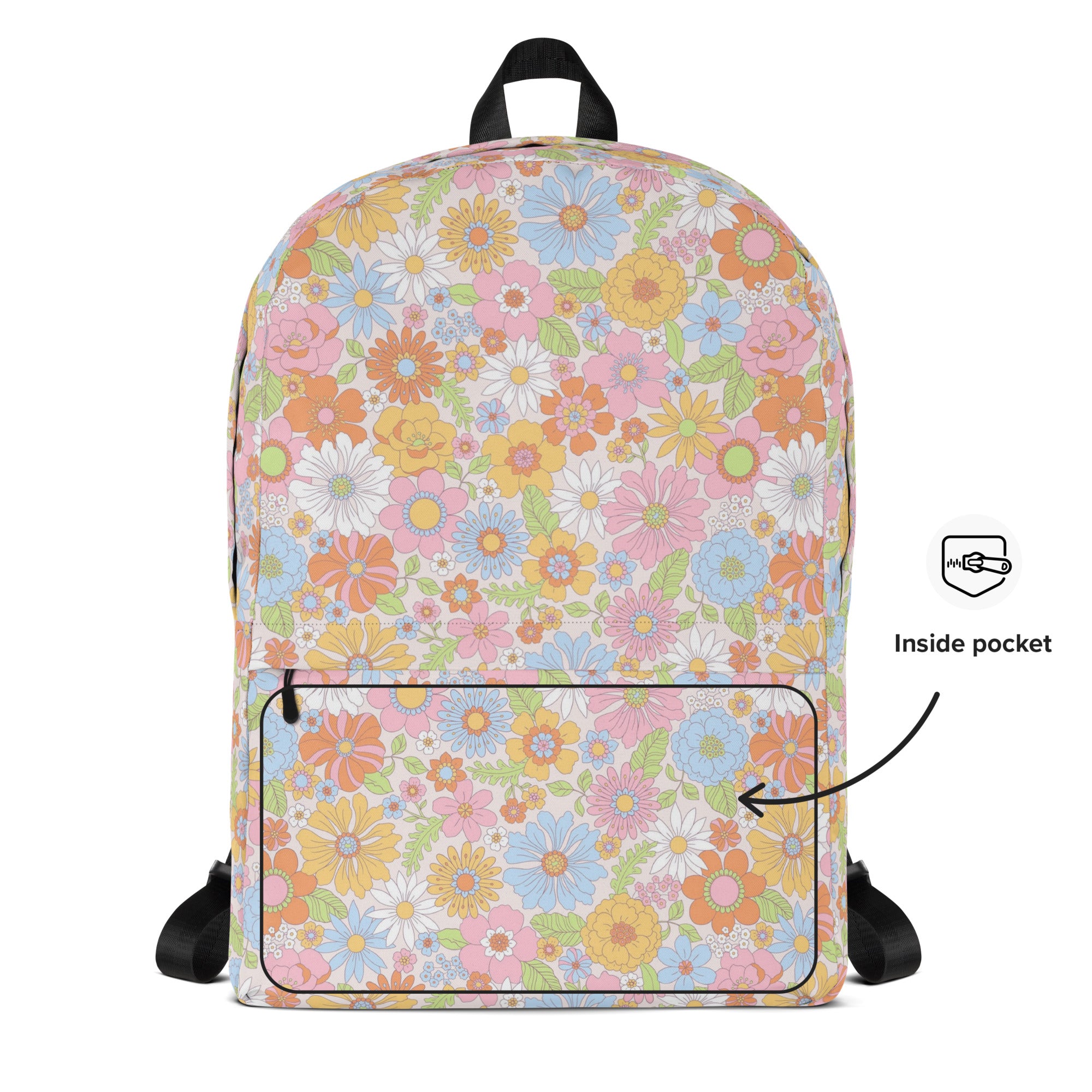 Lightweight Multicolor Summer Floral Backpack