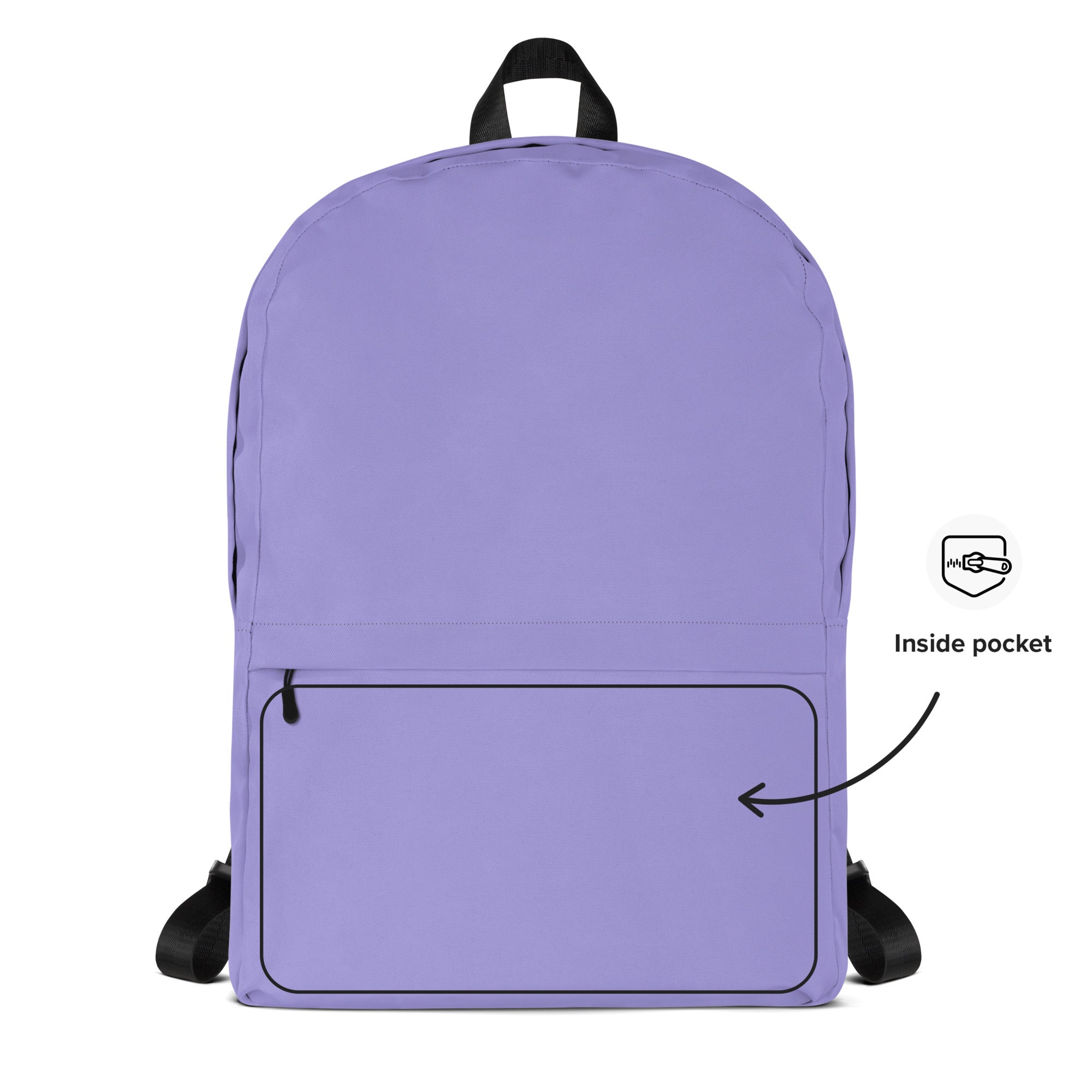 Preppy Plain Purple Lightweight Womens School Travel Backpack