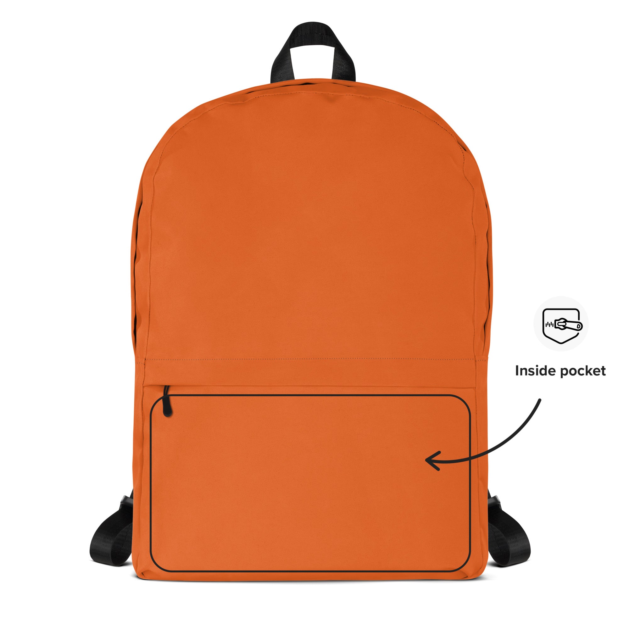 Cute Lightweight Solid Orange Color Backpack for School