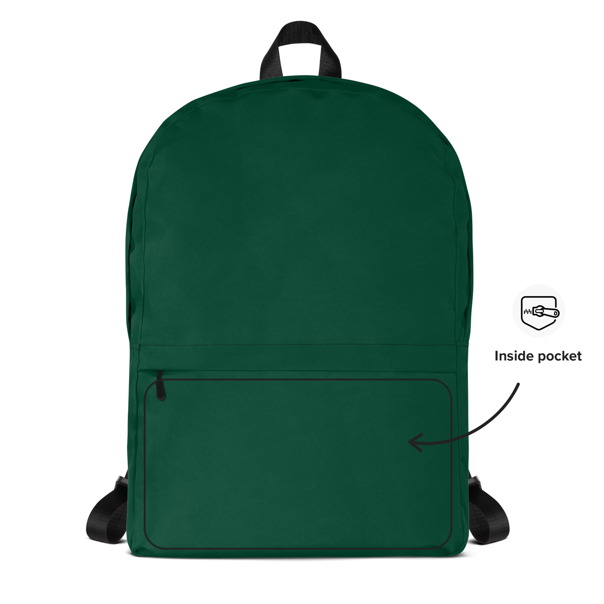 Casual Waterproof Dark Green Backpack for School