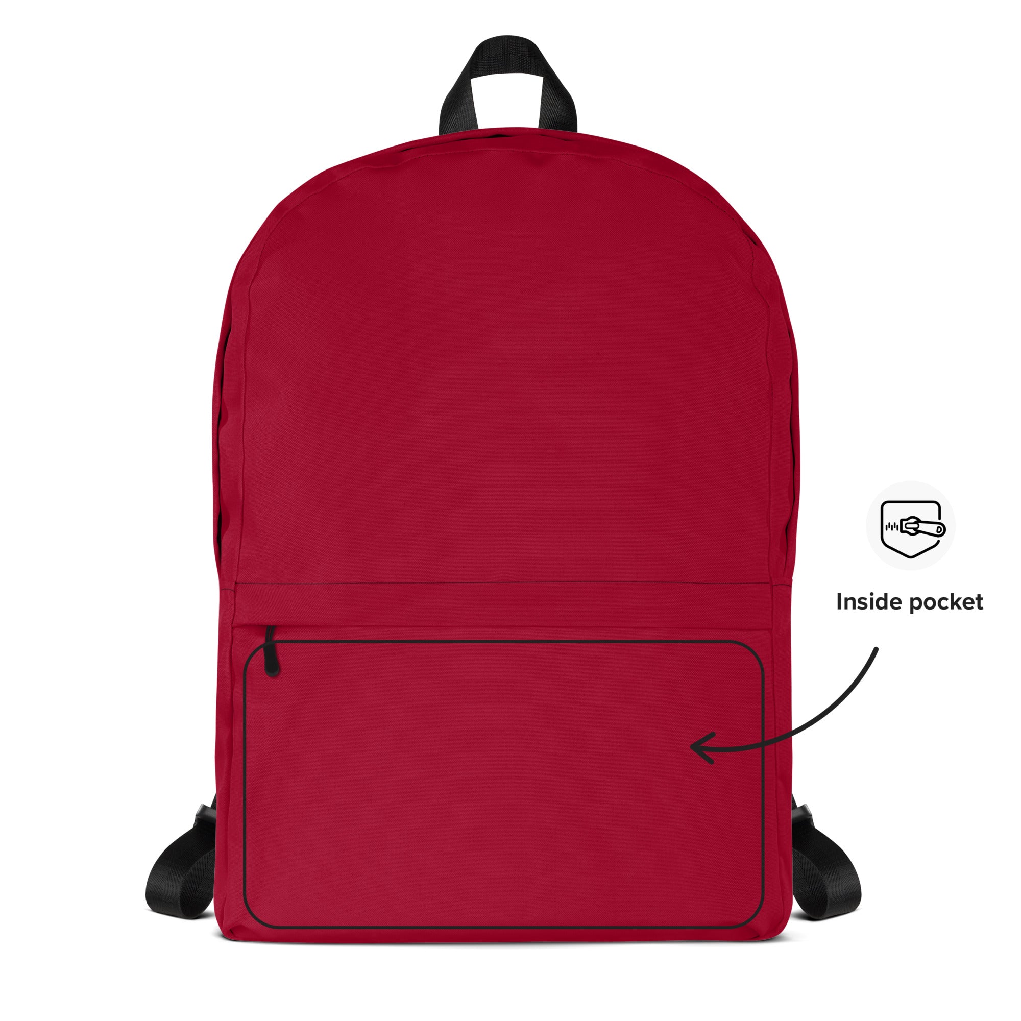 Fiery Red Medium Size Waterproof Backpack for School