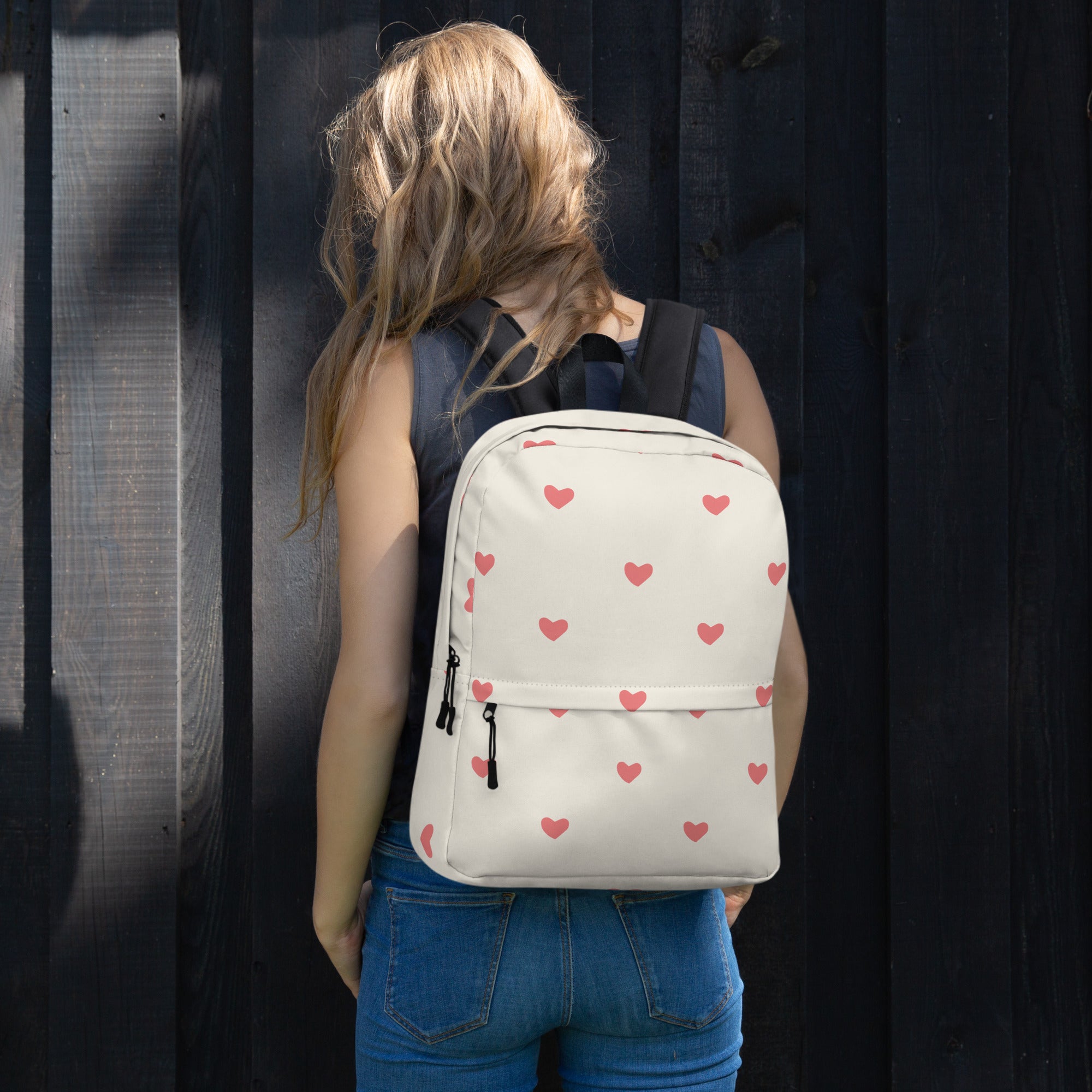 Cute Red Little Hearts Pattern Backpack