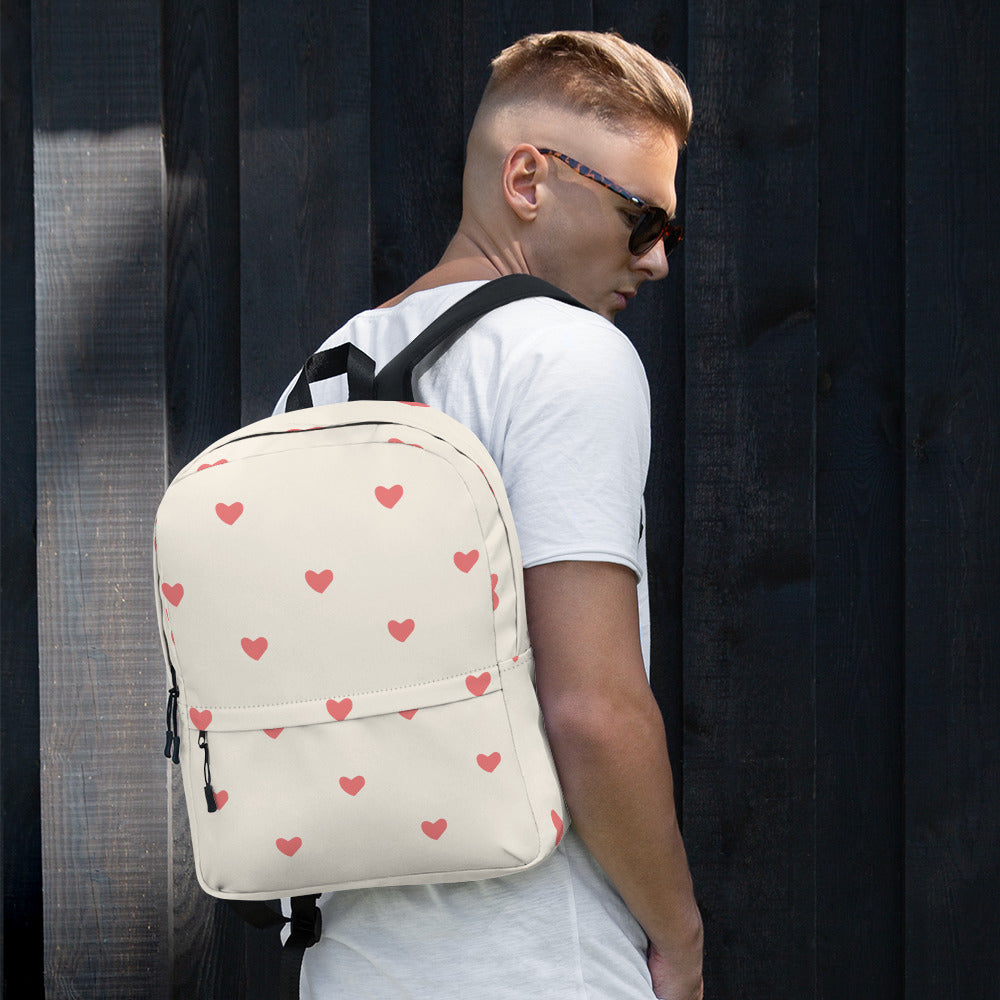 Cute Red Little Hearts Pattern Backpack