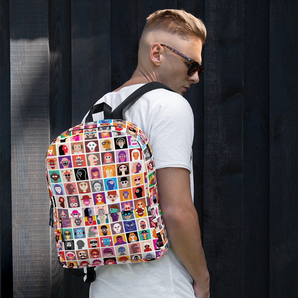 Aesthetic Abstract Diversity Art Collage Backpack